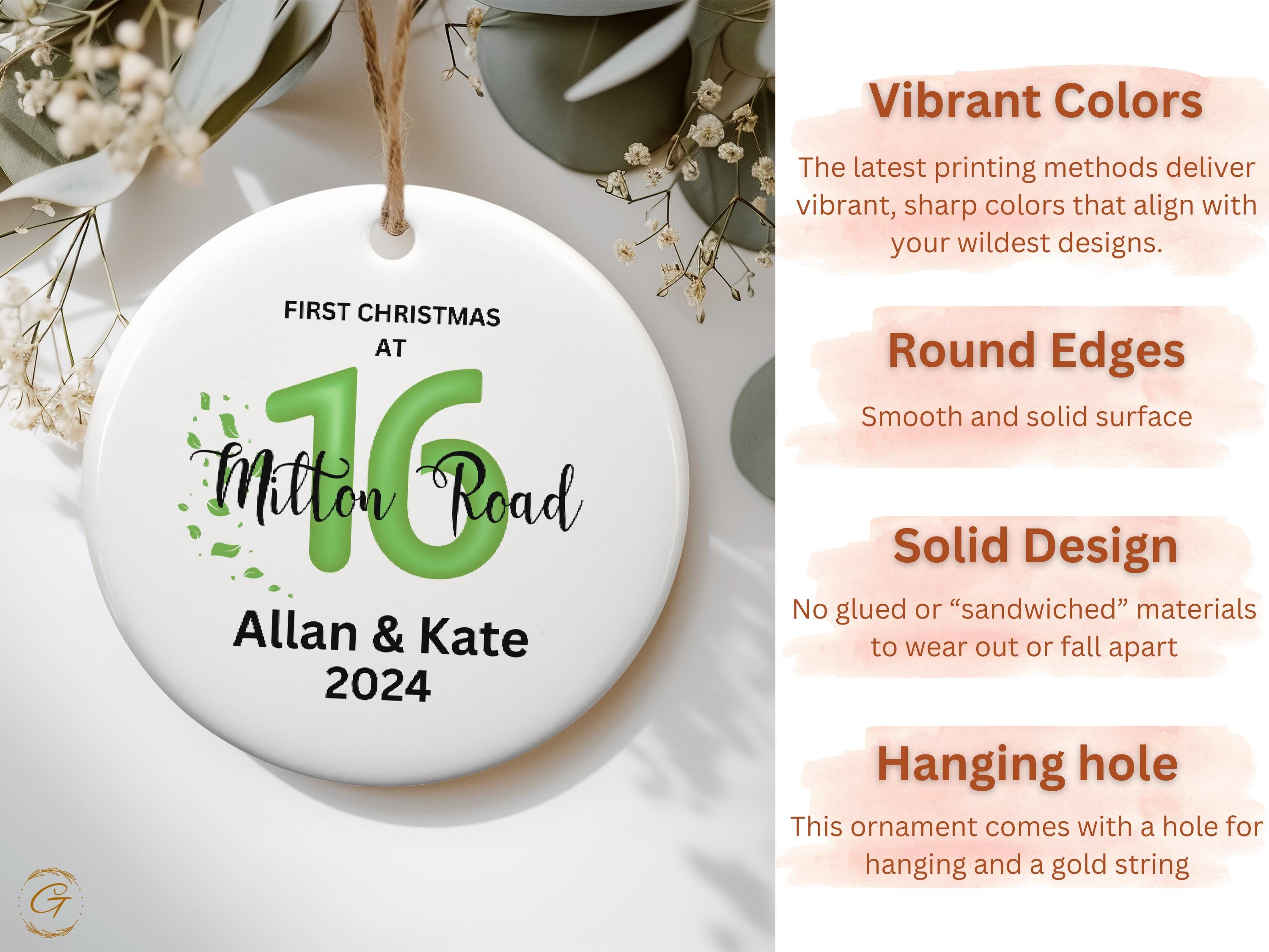 Personalized First Christmas New House Ornament, Holiday Keepsake, Personalized Christmas Decorations, Family Gift, Housewarming Ideal Gifts