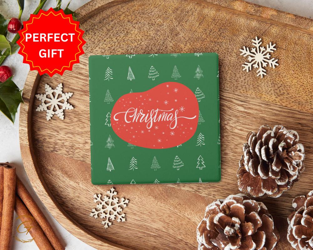 Soapstone Coaster Christmas Design