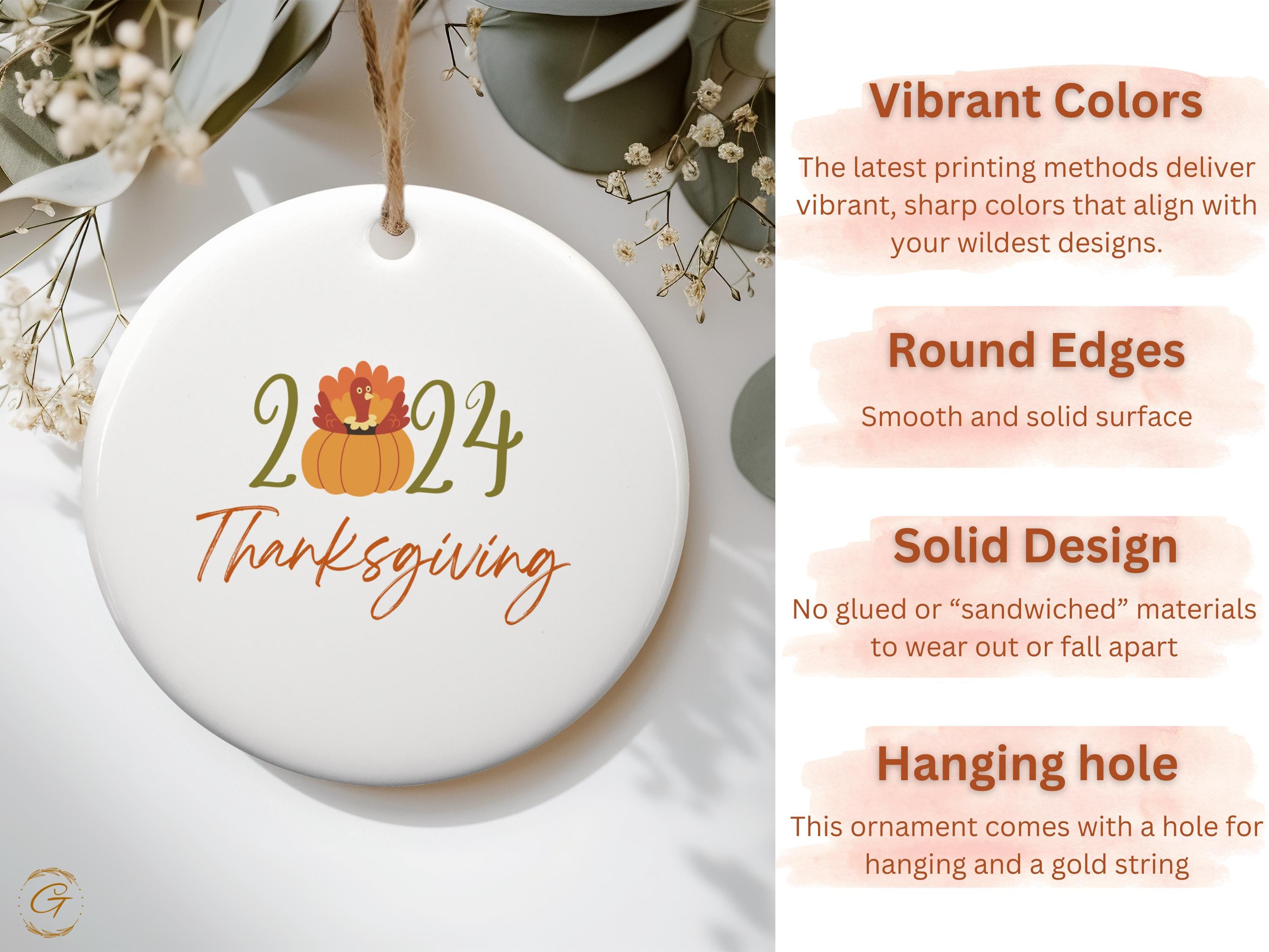 Thanksgiving Ornament 2024, Turkey and Pumpkin Thanksgiving Keepsakes, Holiday Celebration Ornaments, Festive Home Decoration, Holiday Gifts