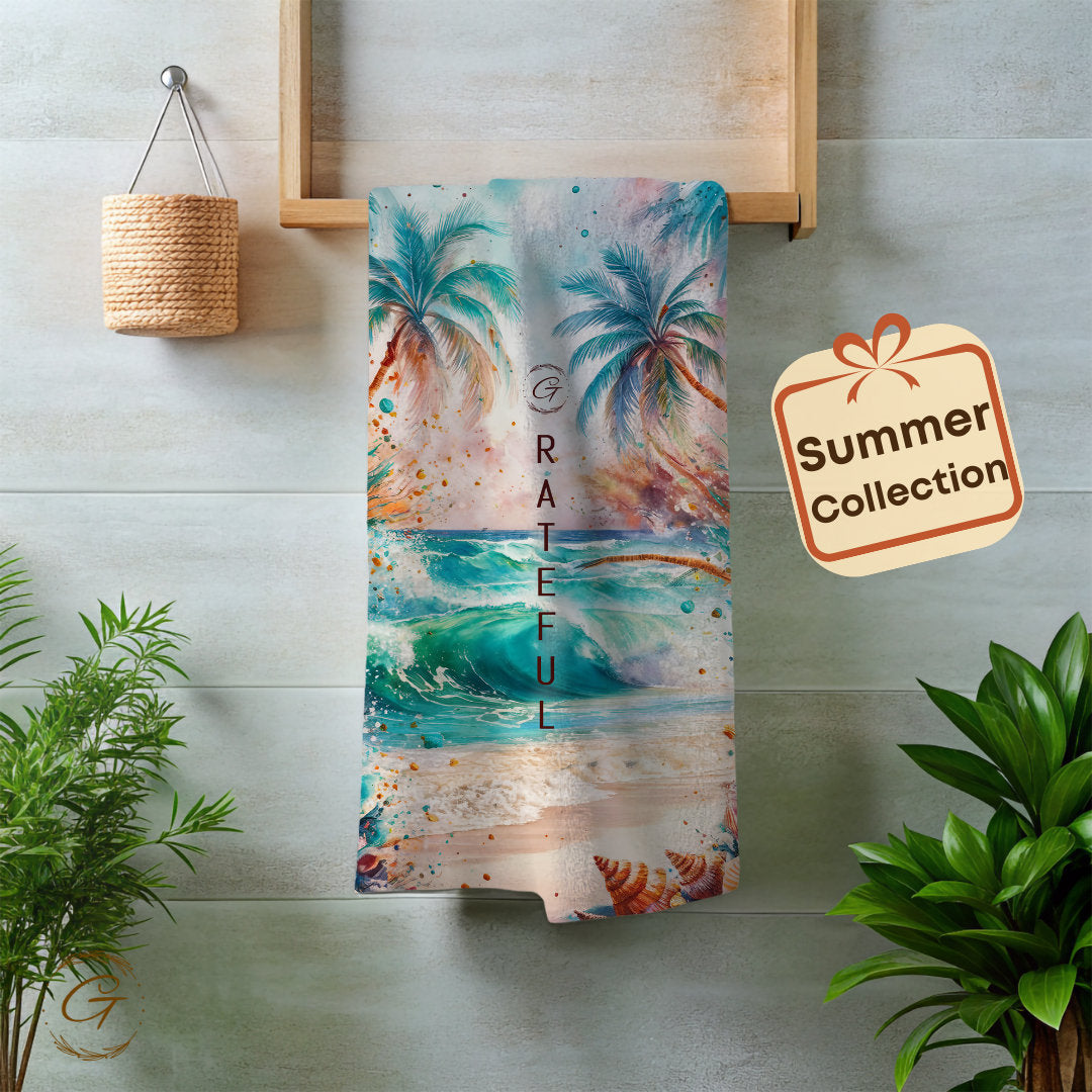 Vivid Tropical Beach Towel