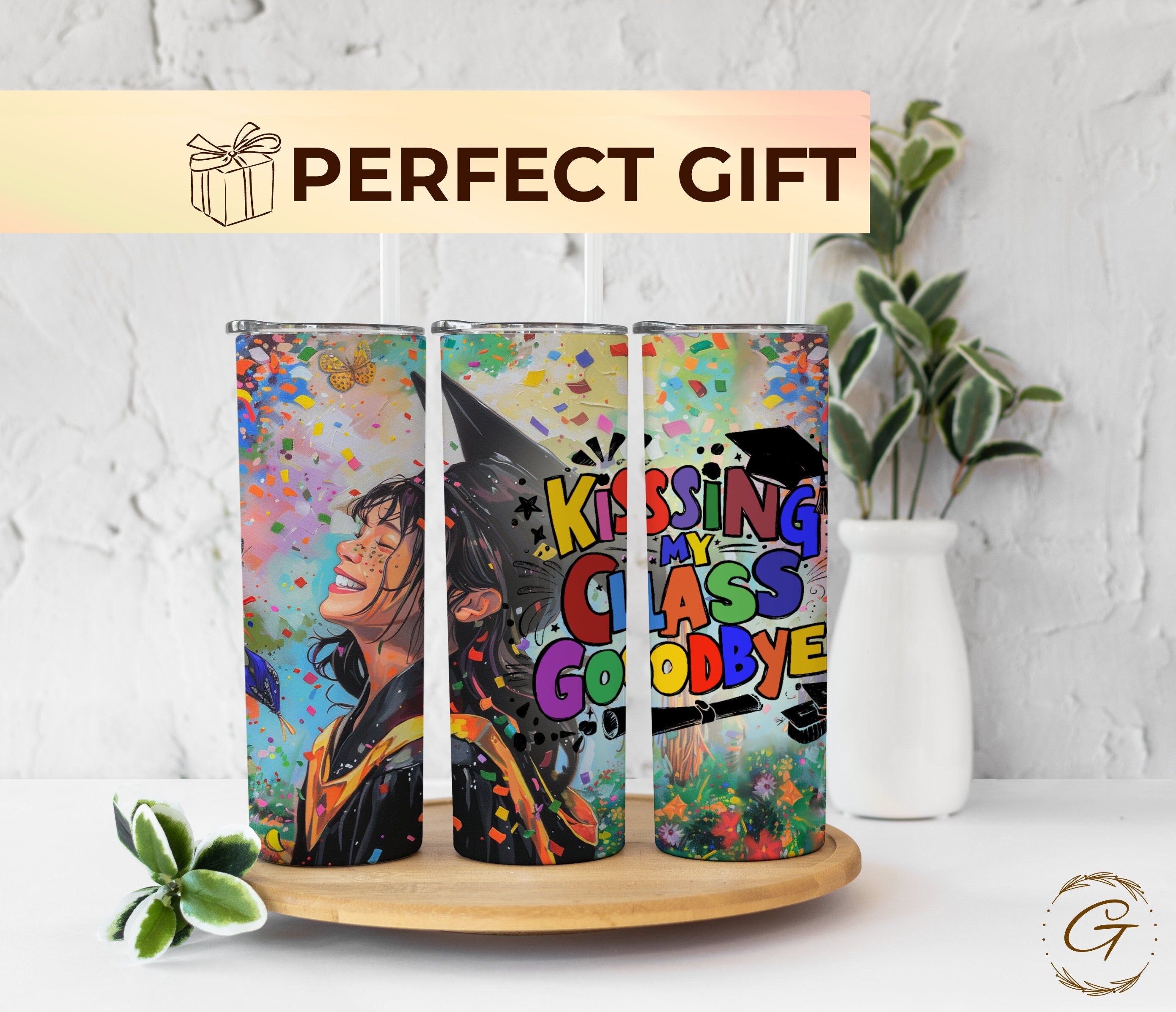 Graduation Tumbler, Bright & Colorful, Keepsake for Grads , Unforgettable Graduation Gifts , Grad Tumbler, Graduation Class Of 2024 Presents