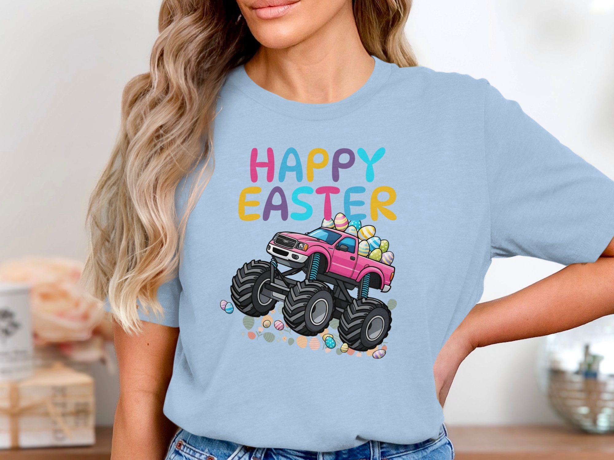 Happy Easter Monster Truck Graphic Tee Shirt product type