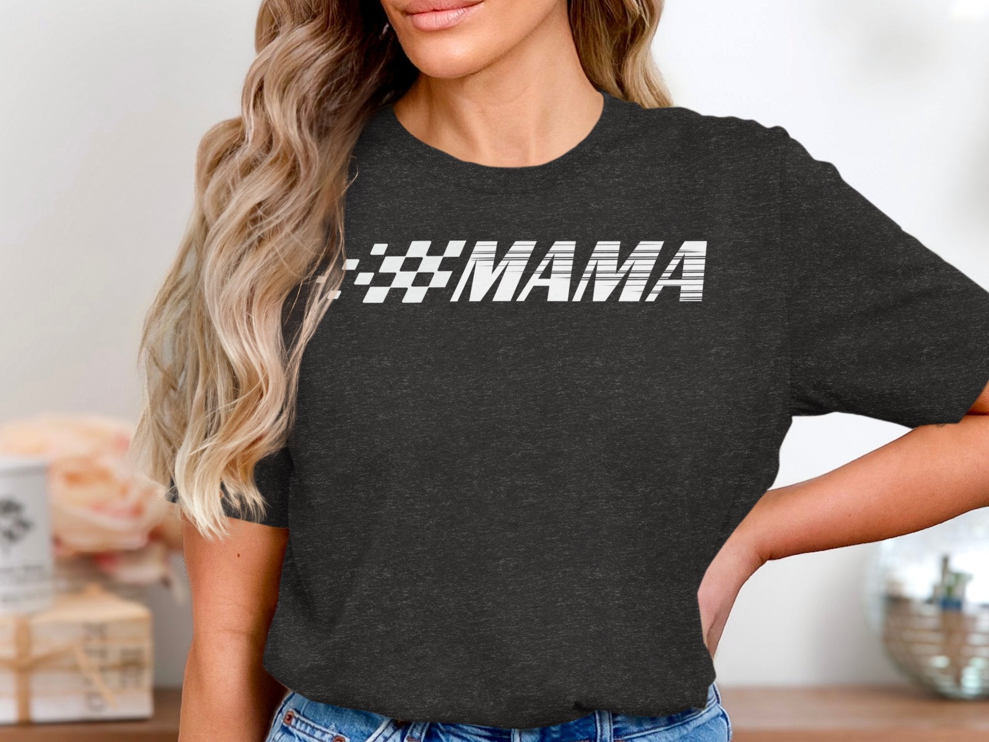 Stylish Racing Mama Graphic Tee Shirt product