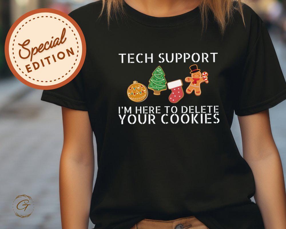 Profession T-shirt, Tech Support Christmas Cookies Tee