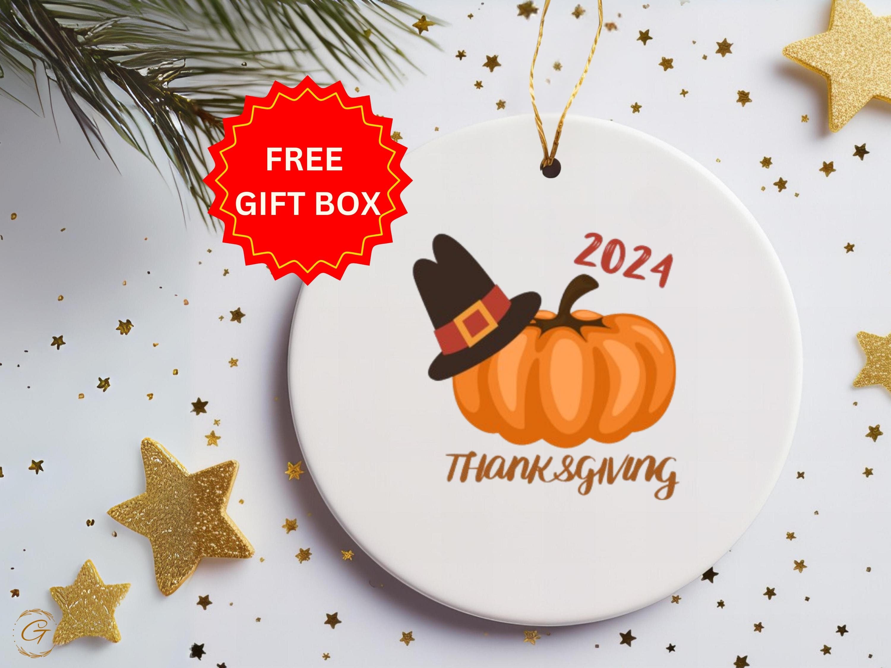 Thanksgiving Ornament 2024, Pumpkin Design, Festive Home Decors, Holiday Decorations, Cute Fall Ornament, Thanksgiving Gifts, Keepsake Gifts