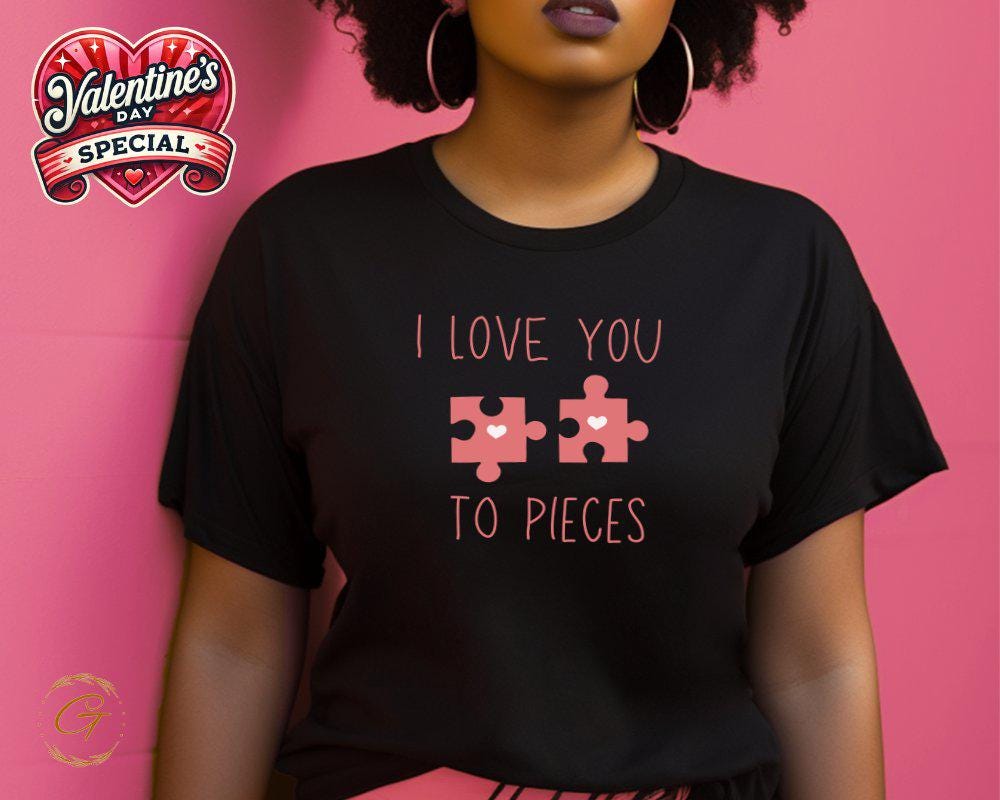 I Love You To Pieces Puzzle Couple Tee