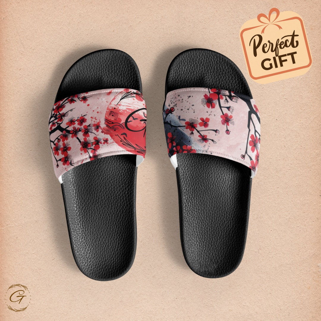 Japanese Oriental Design Men's Slides