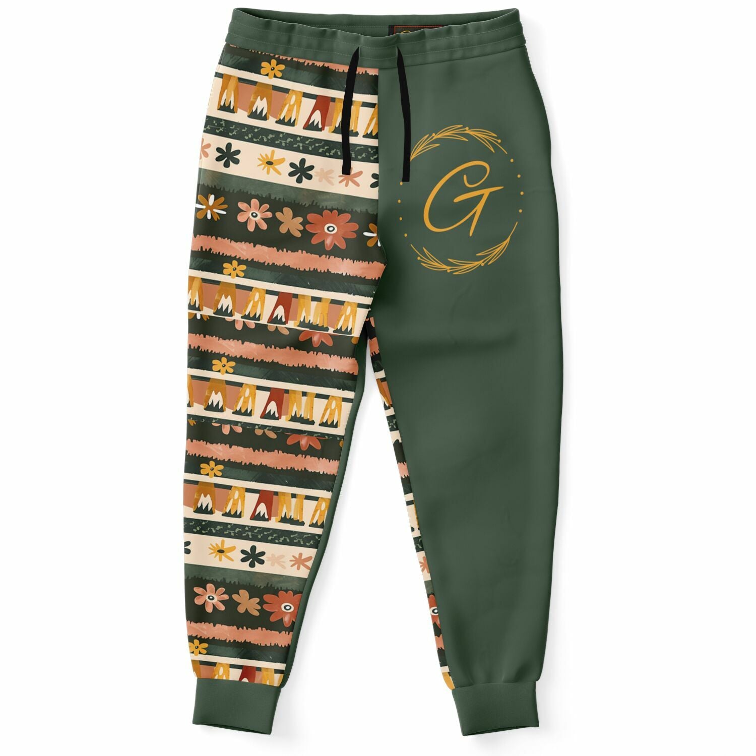 Retro Floral Boho Joggers | Vintage Aesthetic Sweatpants