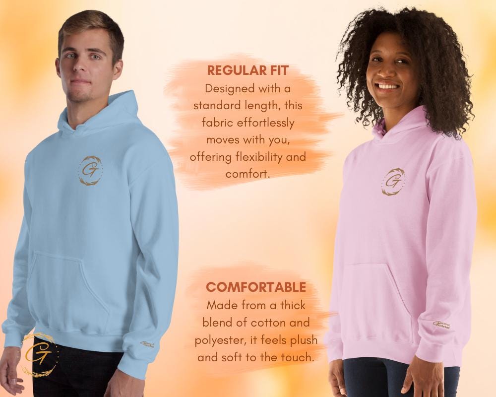 Custom Hoodies with Personalized Print, Left Chest & Wrist Logo Print, Unique Gifts for Her/Him, Cozy and Stylish Designs Hooded Sweatshirts