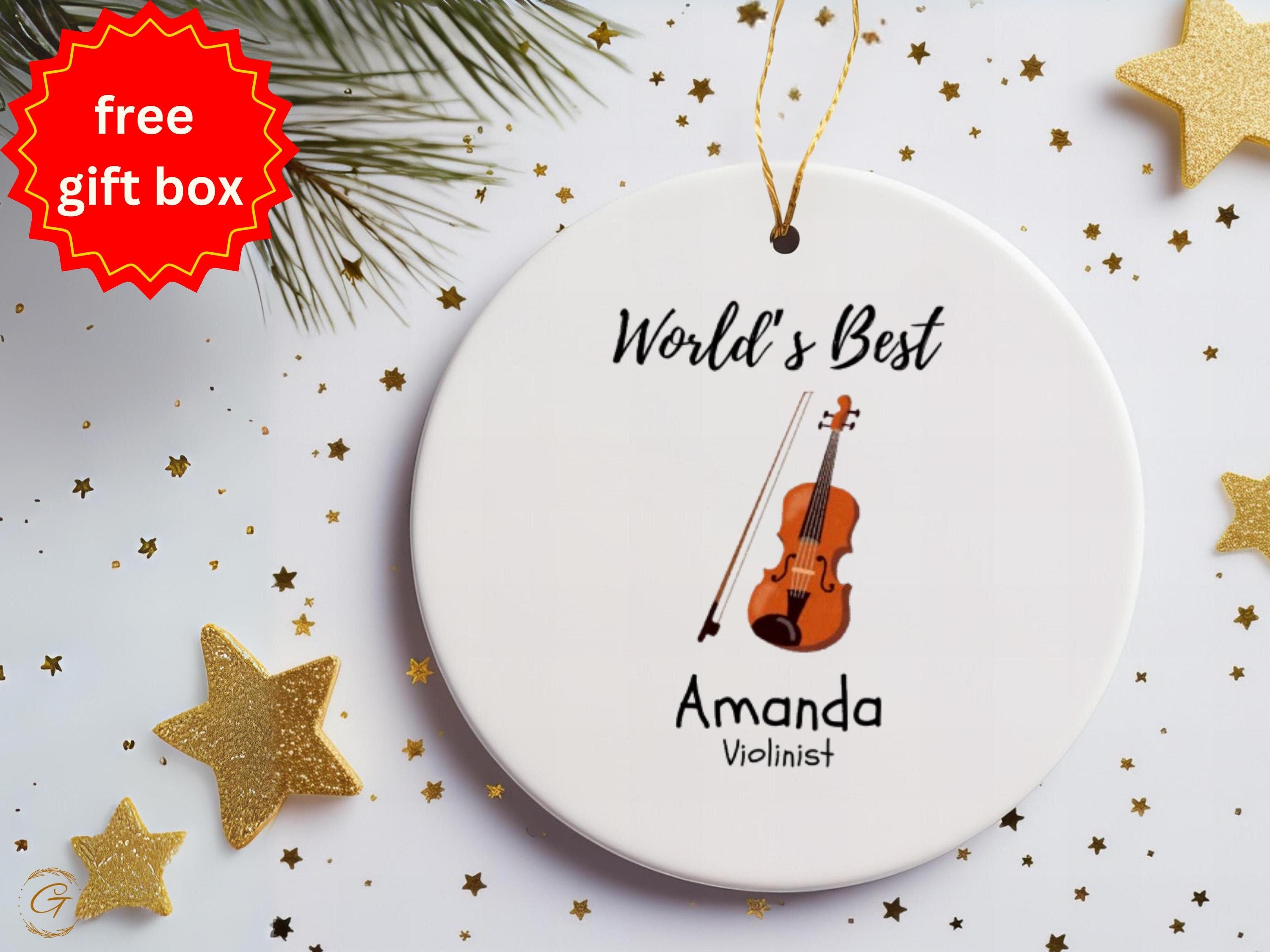 Personalized Violinist Ornament, Gift for Musicians, Unique Musician Gift, Custom Violin Ornament Gift for Violin Lover, Musician Ideal Gift