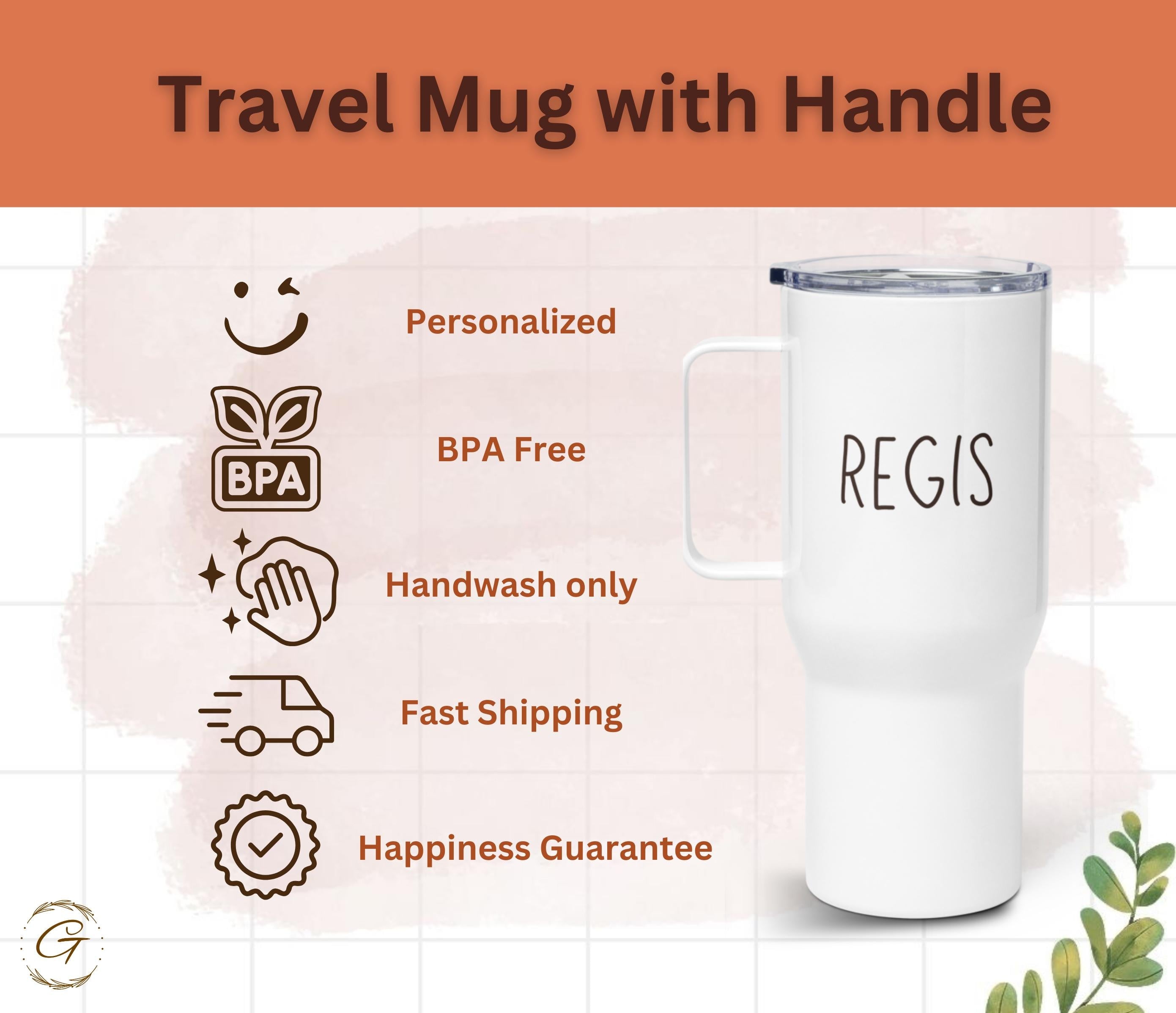 Mom Life Travel Mug with Handle | Insulated Coffee Tumbler for Hot & Cold Drinks
