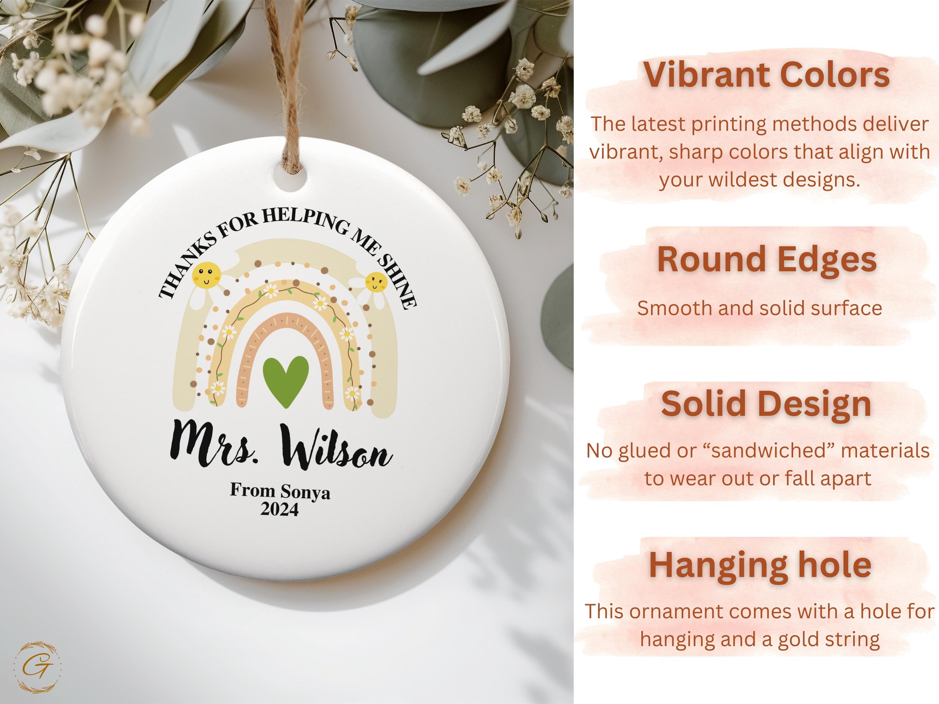 Personalized Teacher Appreciation Ornament