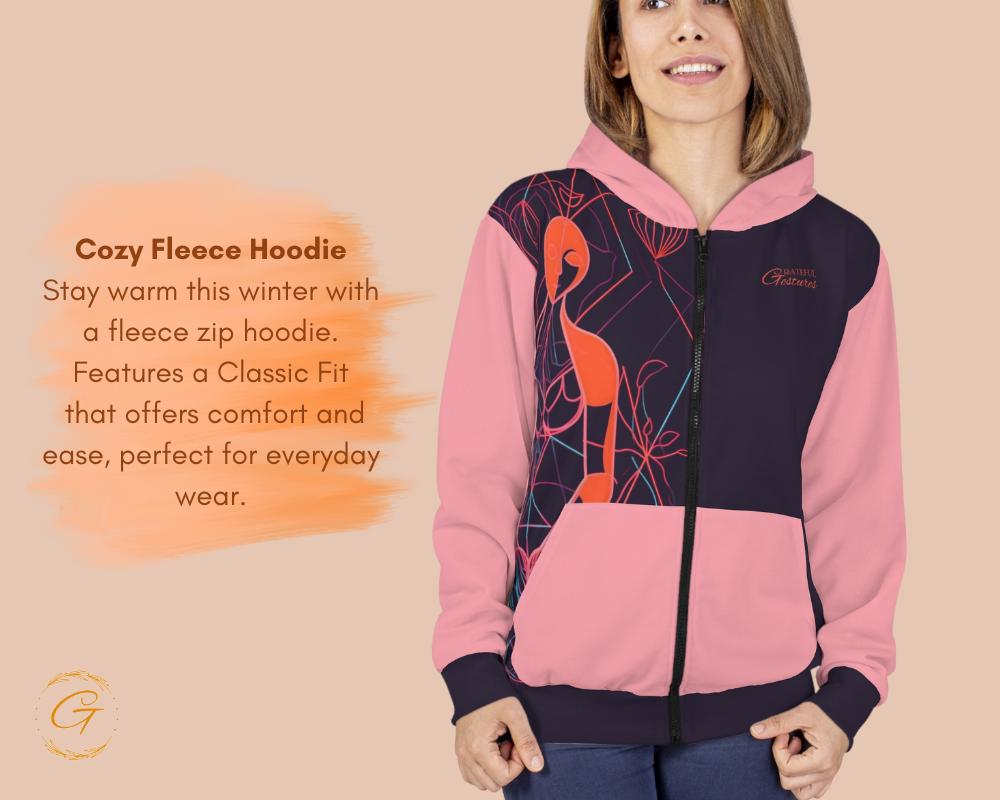 Neon Dryad Unisex Zip Hoodie All-Over Print