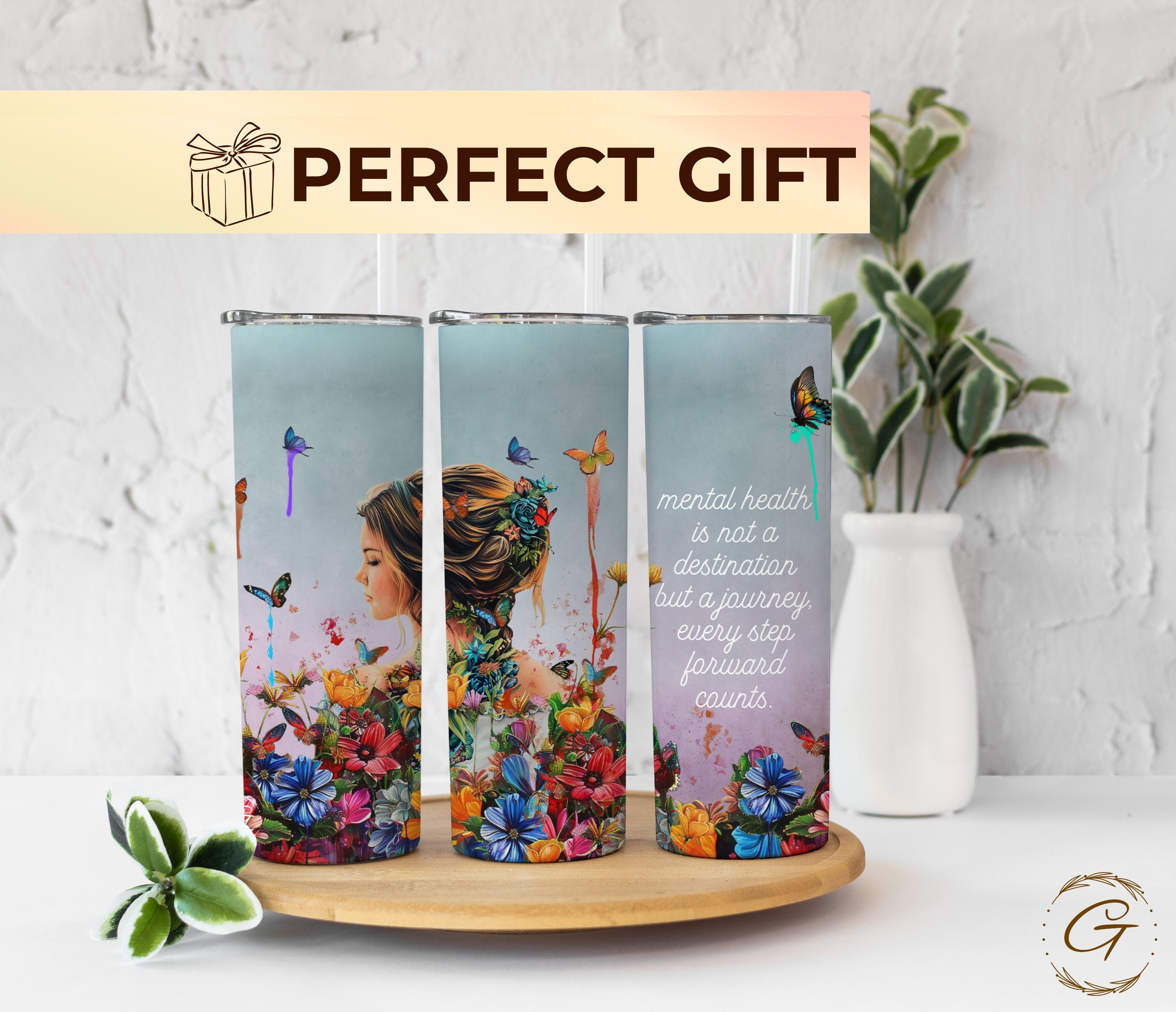 Inspirational Mental Health Tumbler with Uplifting Message, Ideal Encouragement Gifts, Motivational Phrase for Daily Use, Thoughtful Support