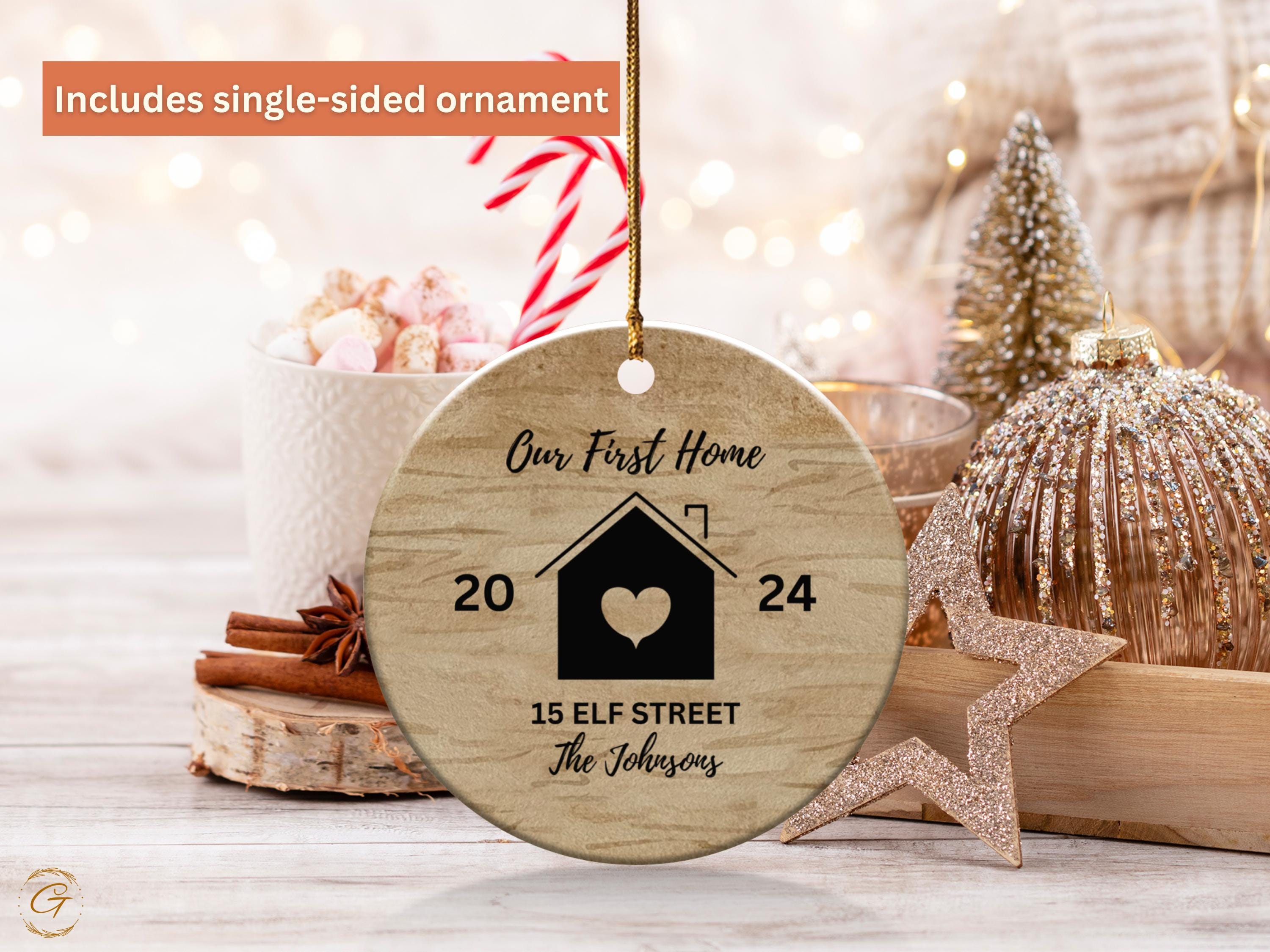 Personalize Housewarming Ornament, Custom Family Ornament, New Home Gift, Home Sweet Home Keepsake, First Home Decoration, Gift for Neighbor