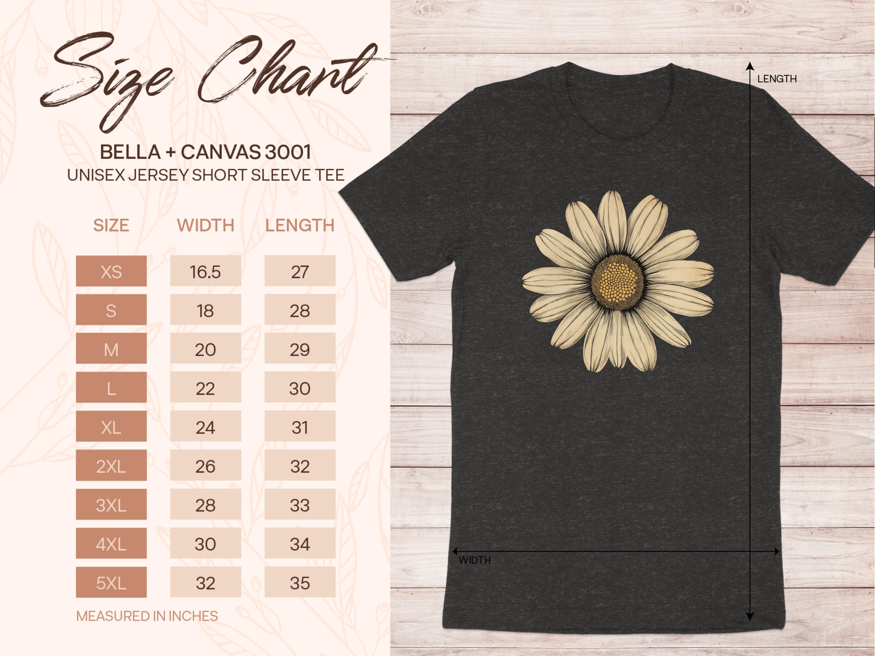 Charcoal T-Shirt with Large Daisy Graphic Design product