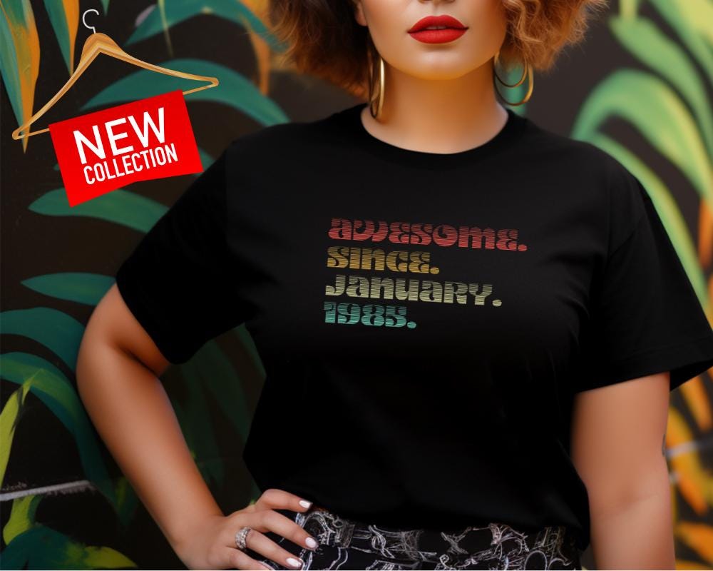 Awesome Since January 1985 Birthday Gift Shirt Vintage Inspired Tee