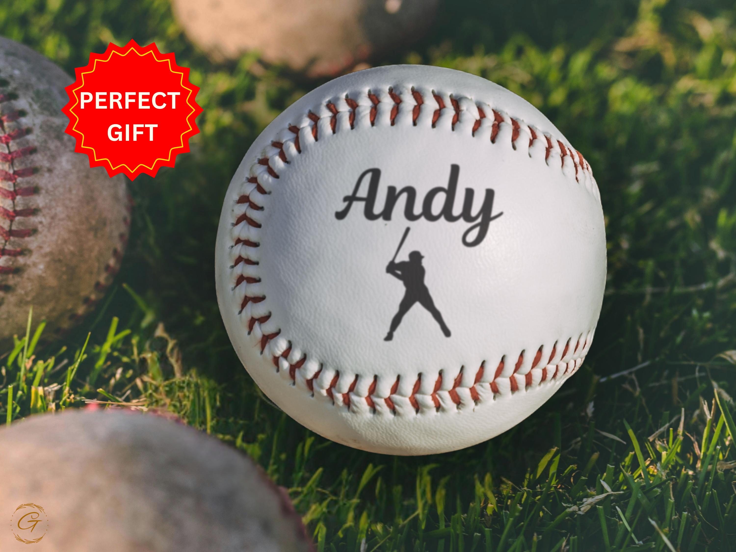 Custom Baseball Gift - Personalized with Name & Player Silhouette