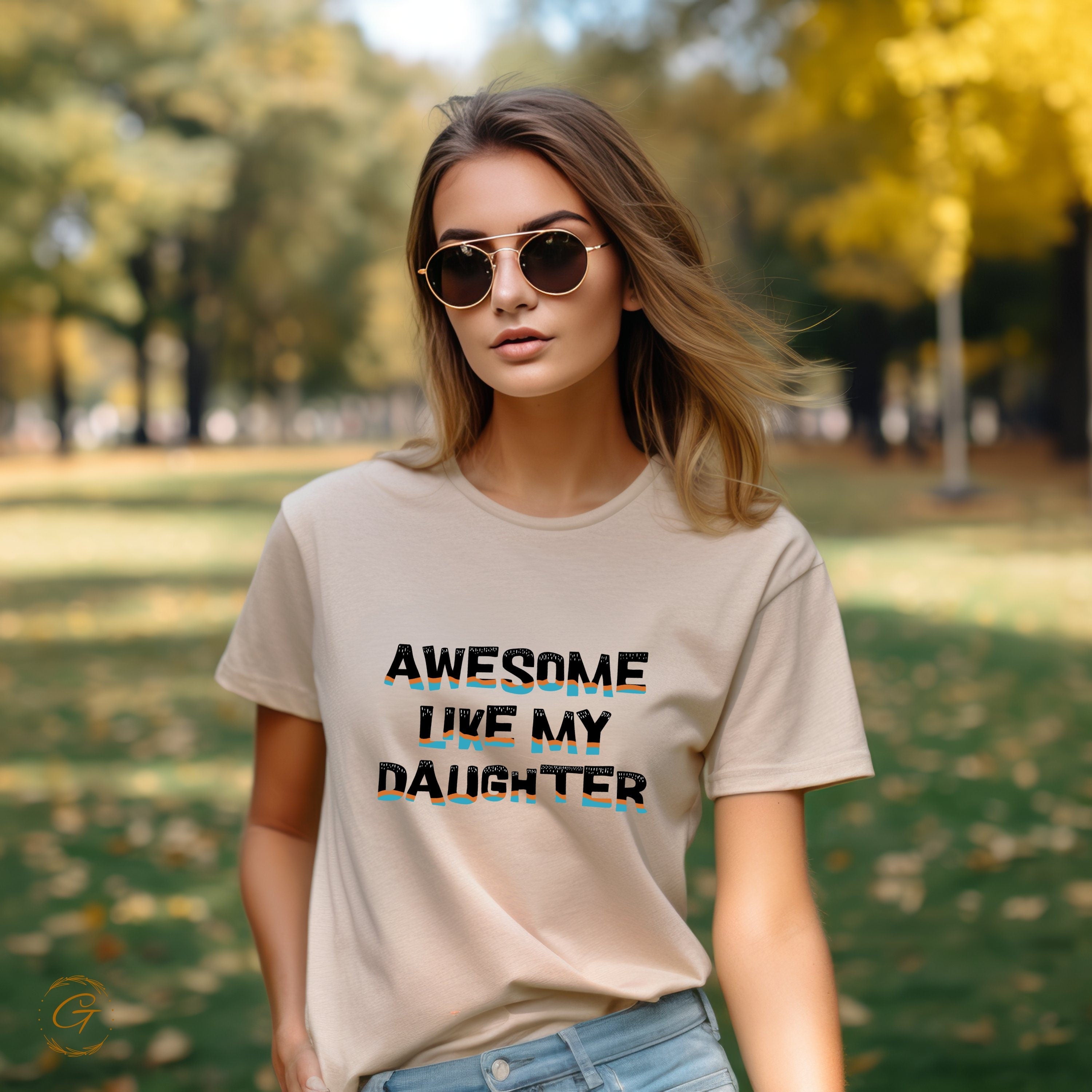 Awesome Like My Daughter T-Shirt, Gift For Parents,  Family Matching Tee
