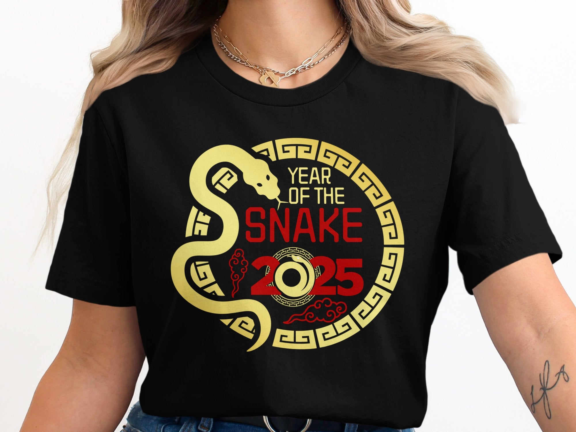 Year of the Snake 2025 Black Graphic Tee product