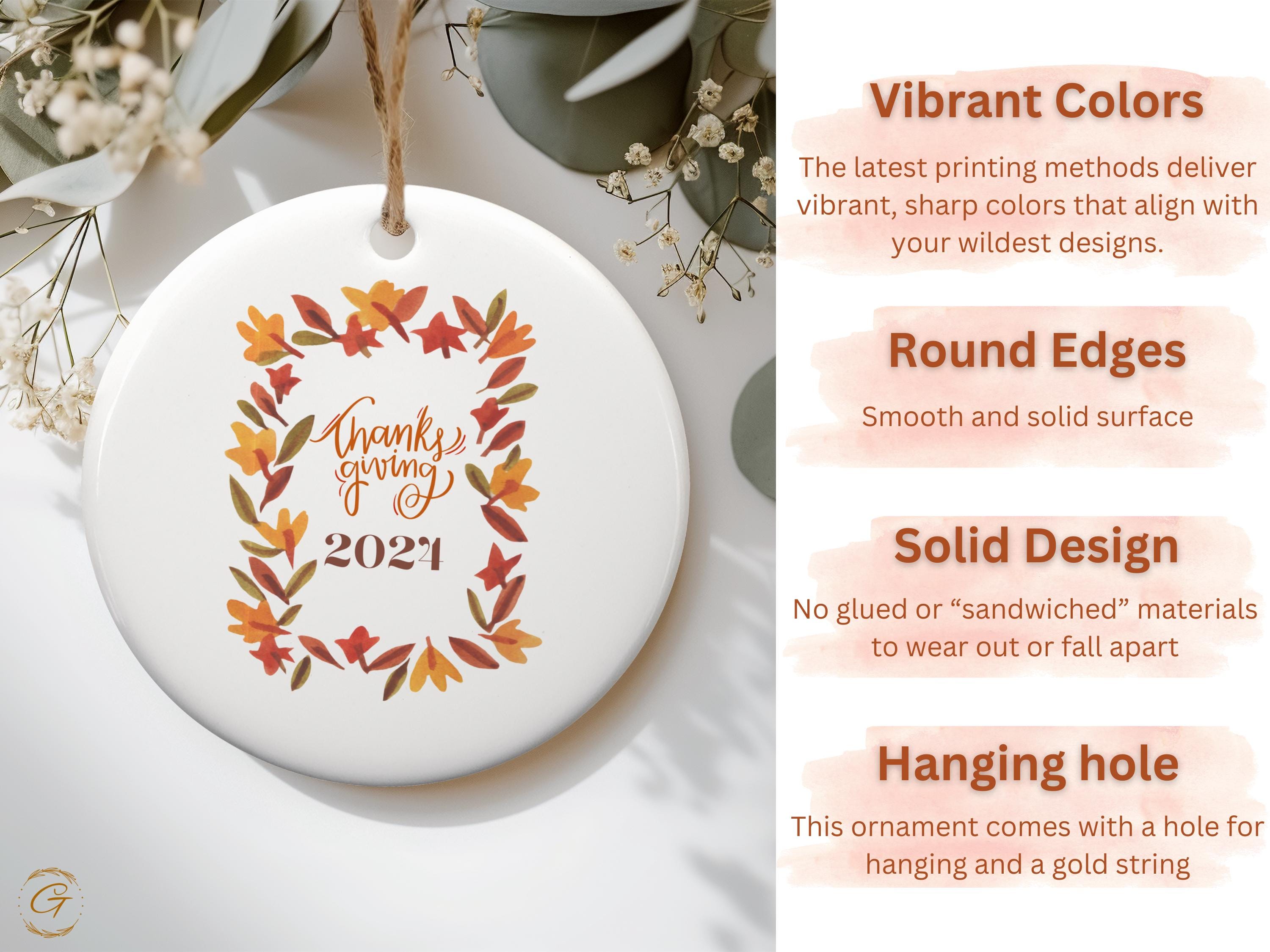 Thanksgiving 2024 Autumn Leaves Ornament, Handcrafted Seasonal Decoration, Home Decor, Festive Holiday Ornament Gift, Holiday Keepsake Gifts