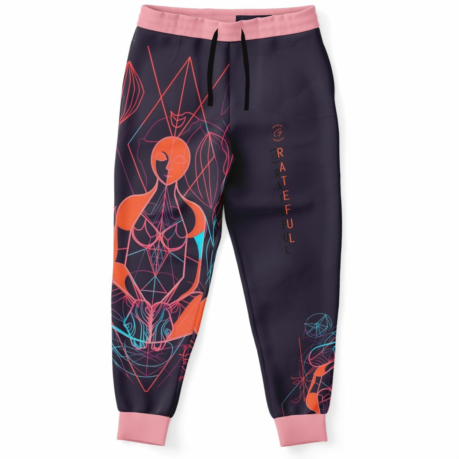 Neon Sacred Geometry Joggers – Spiritual Aesthetic Sweatpants for Men & Women