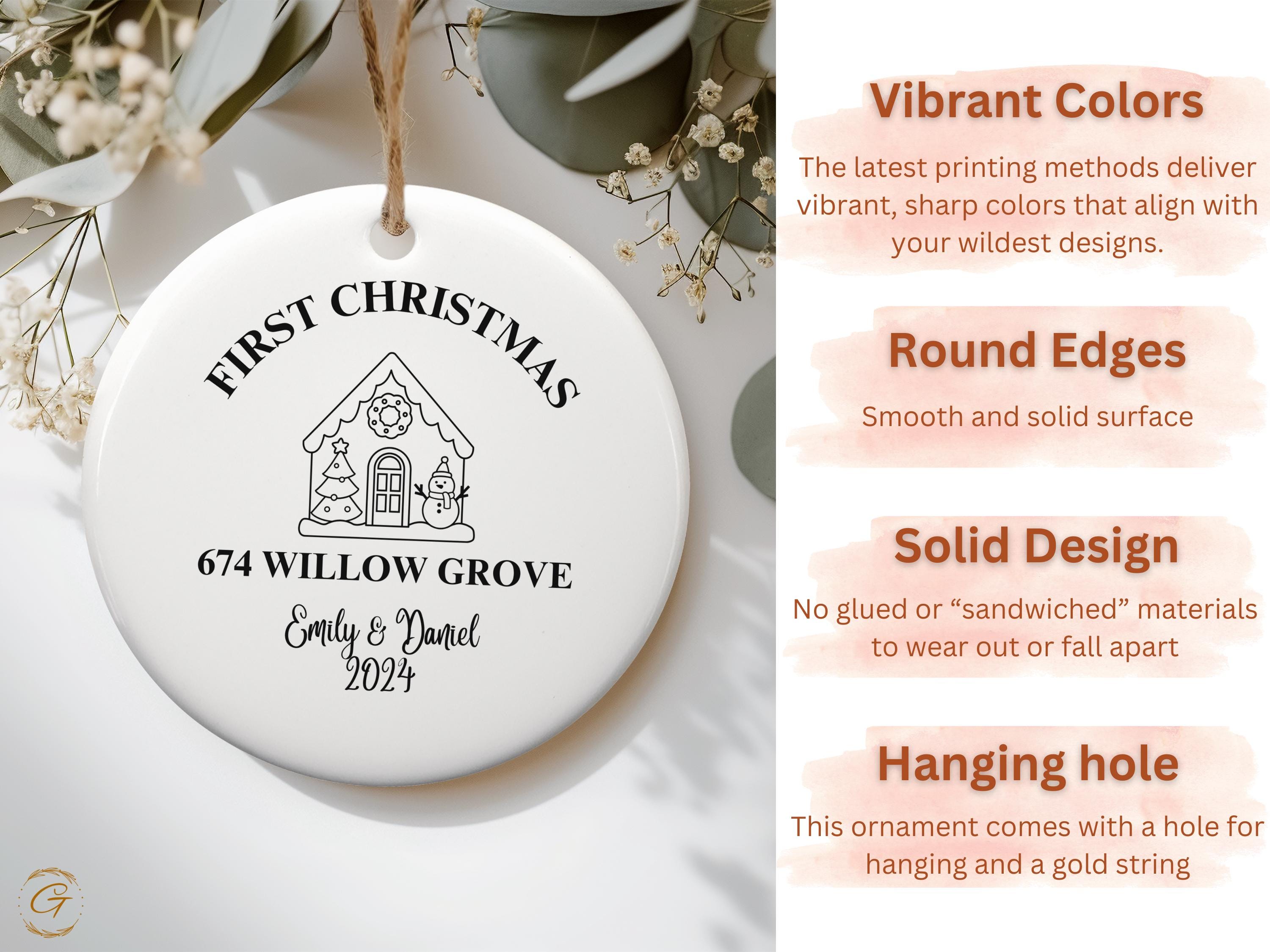 Personalized First Christmas Ornament, Personalized Family Ornament