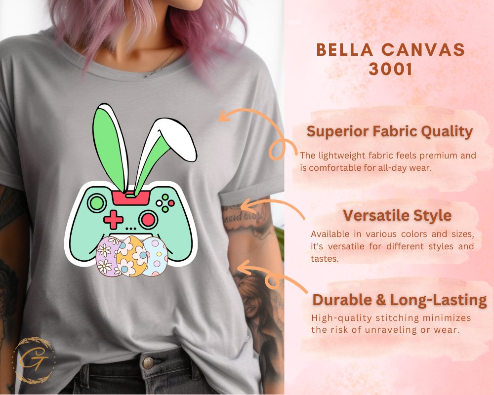Playful Bunny and Game Controller T-Shirt product