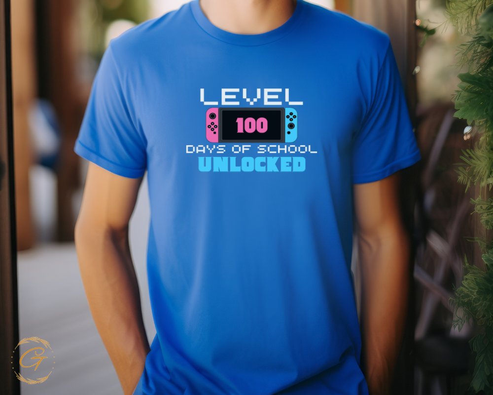 Level 100 Days of School Unlocked T-Shirt Product
