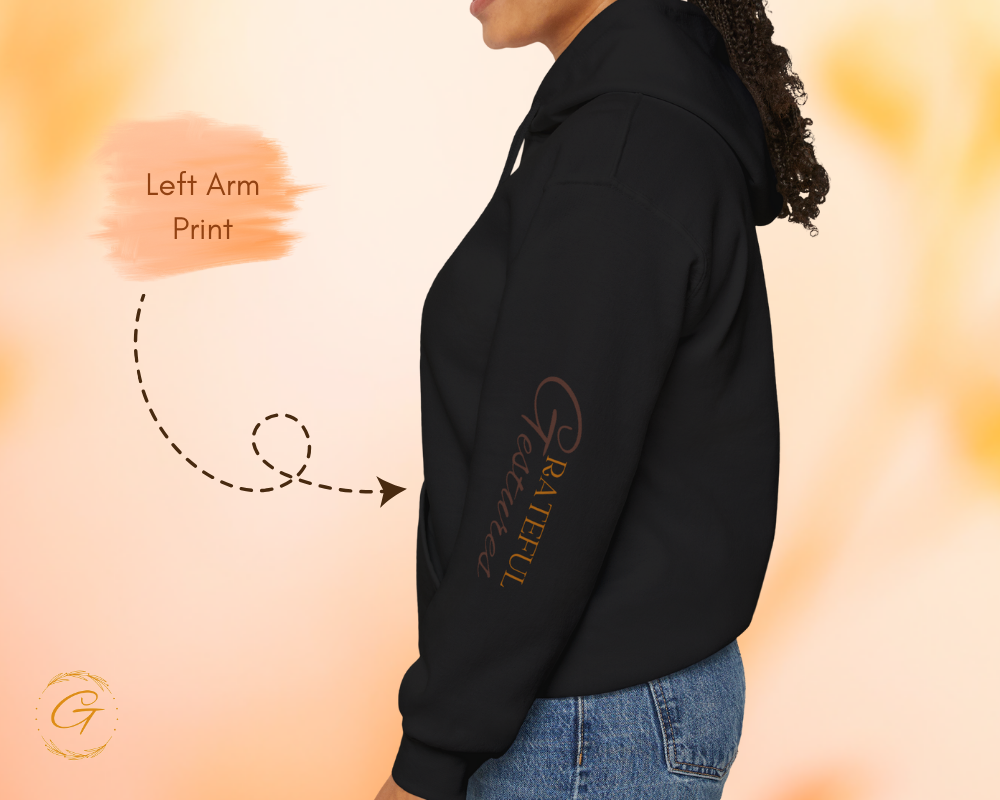 Custom Hoodies with Personalized Left Chest & Wrist Logo Print