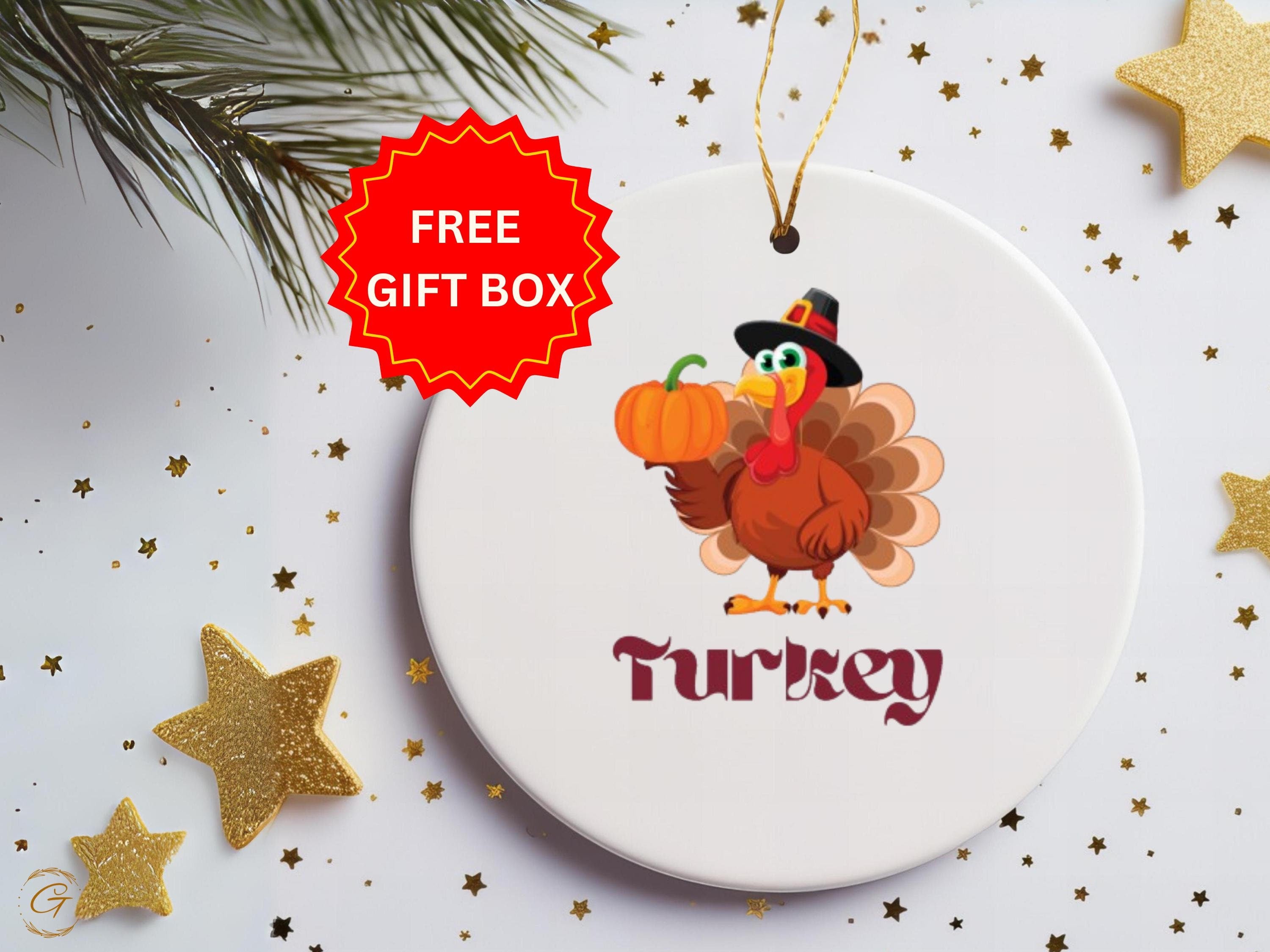 Thanksgiving Turkey Ornament, Turkey Holiday Ornament Keepsake, Festive Holiday Turkey , Turkey Collectible Gift, Ideal Thanksgiving Gift