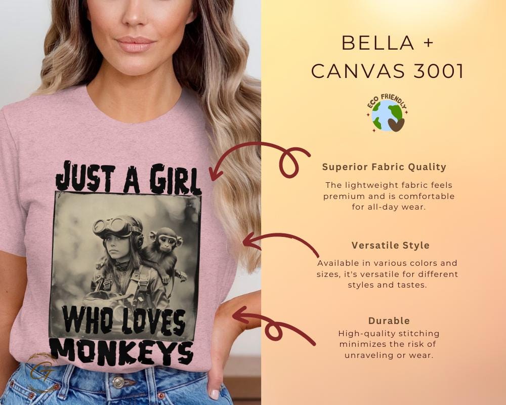 Just a Girl Who Loves Monkeys Graphic Tee