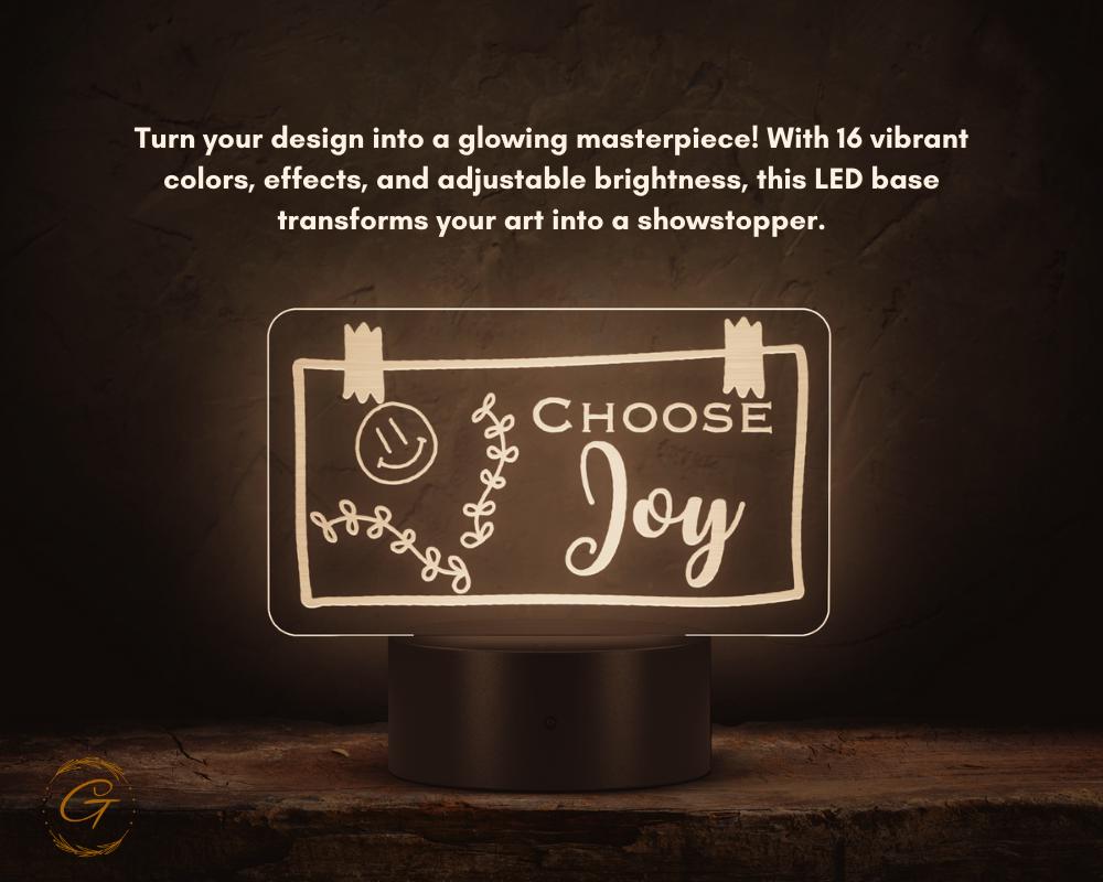 Choose Joy Name Plate Acrylic LED Sign