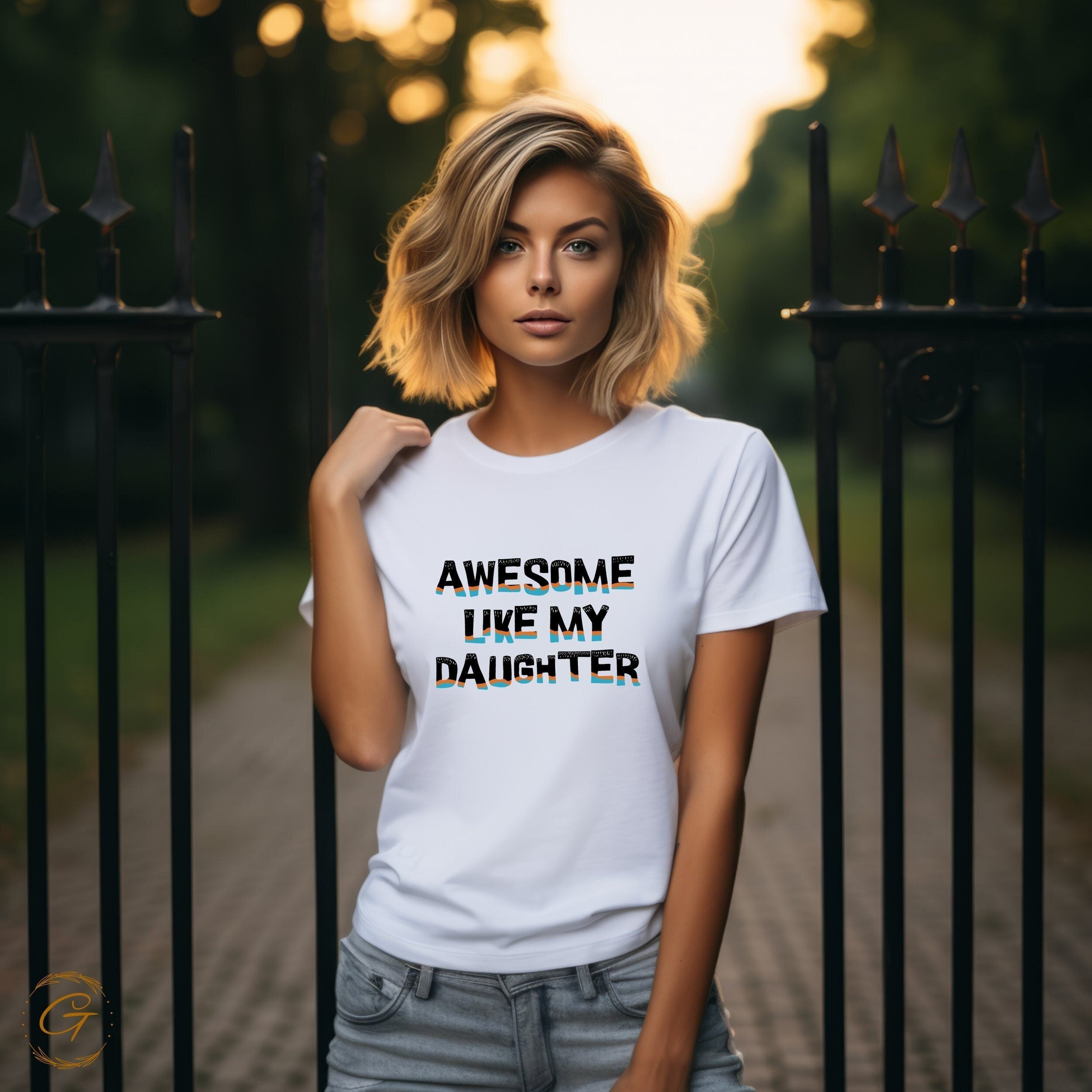 Awesome Like My Daughter T-Shirt, Gift For Parents,  Family Matching Tee