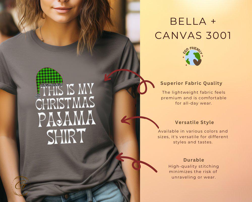 Christmas T-Shirt, Xmas Pajama Shirt for Holiday Festive Season Tee