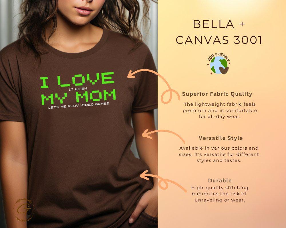 Valentine Gamer T-Shirt "I Love My Mom Lets Me Play Video Games"
