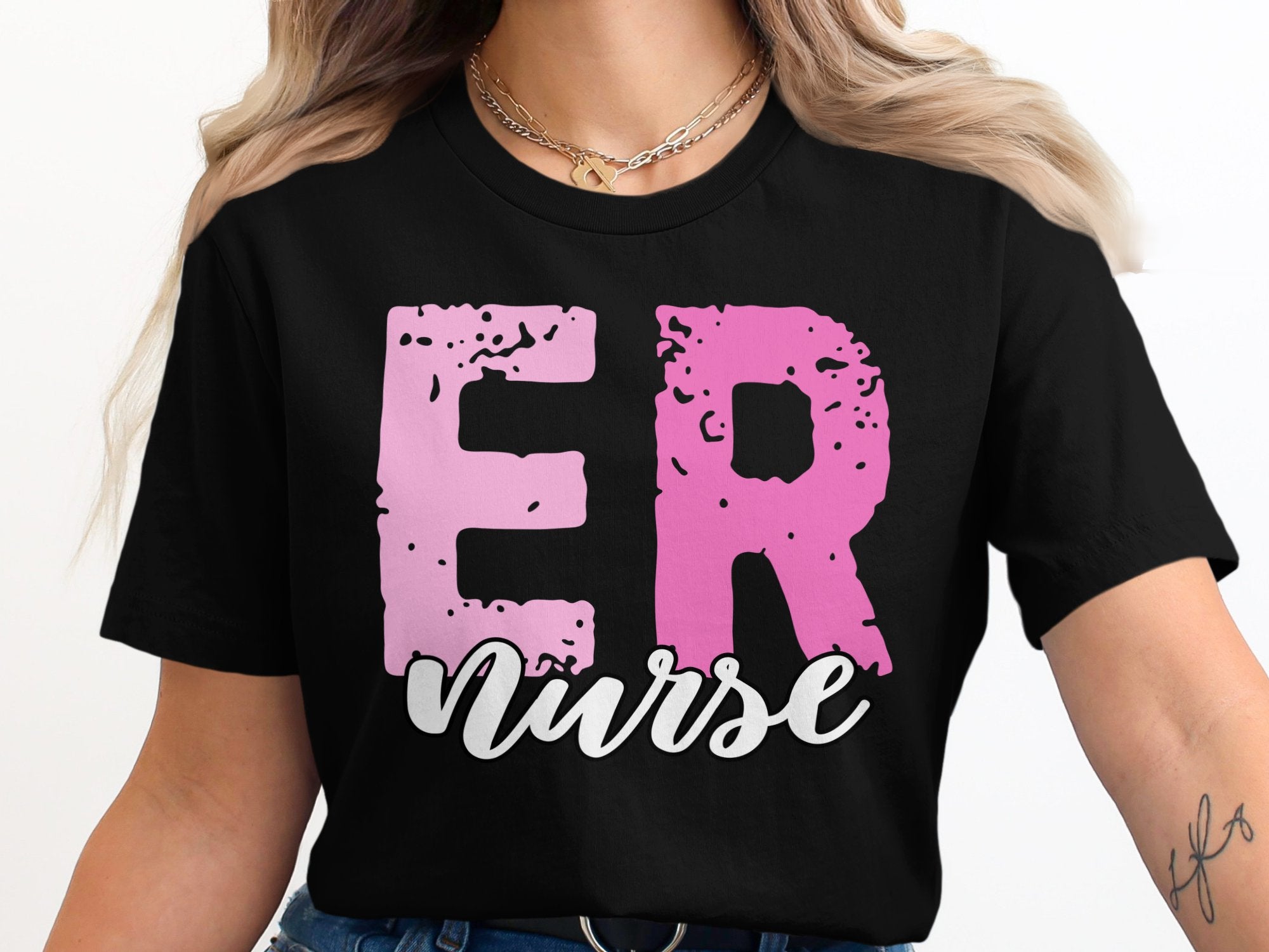 Trendy ER Nurse Graphic Tee Casual Wear T-shirt Product