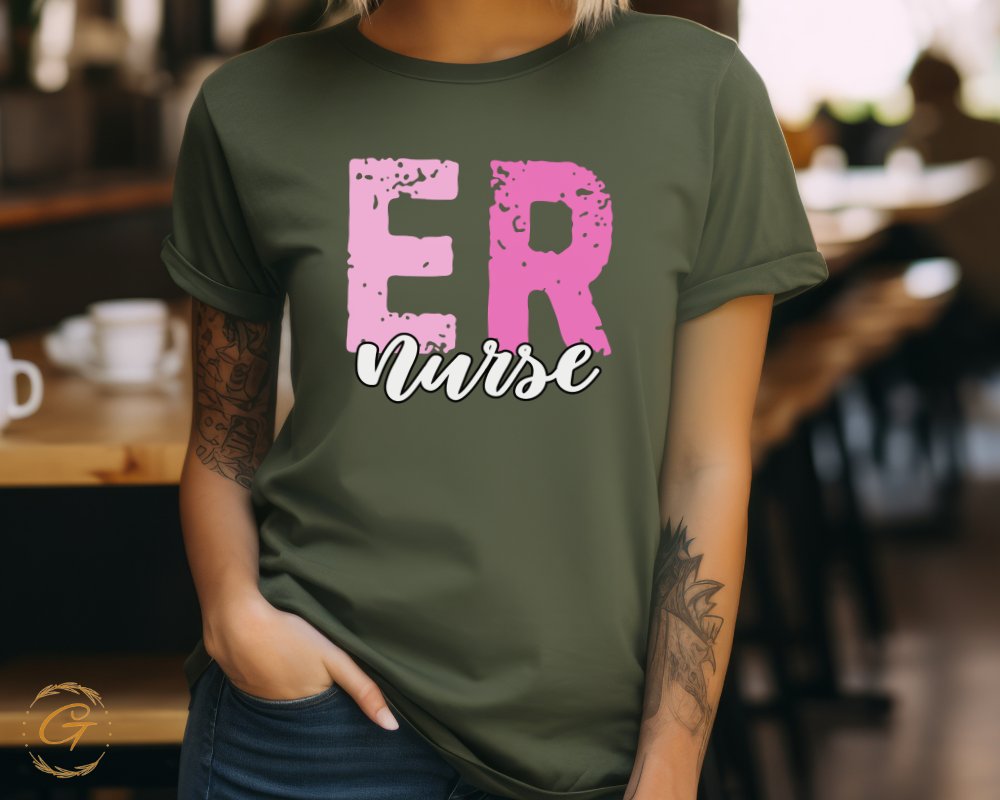 ER Nurse Bold and Stylish Graphic Tee Shirt product type