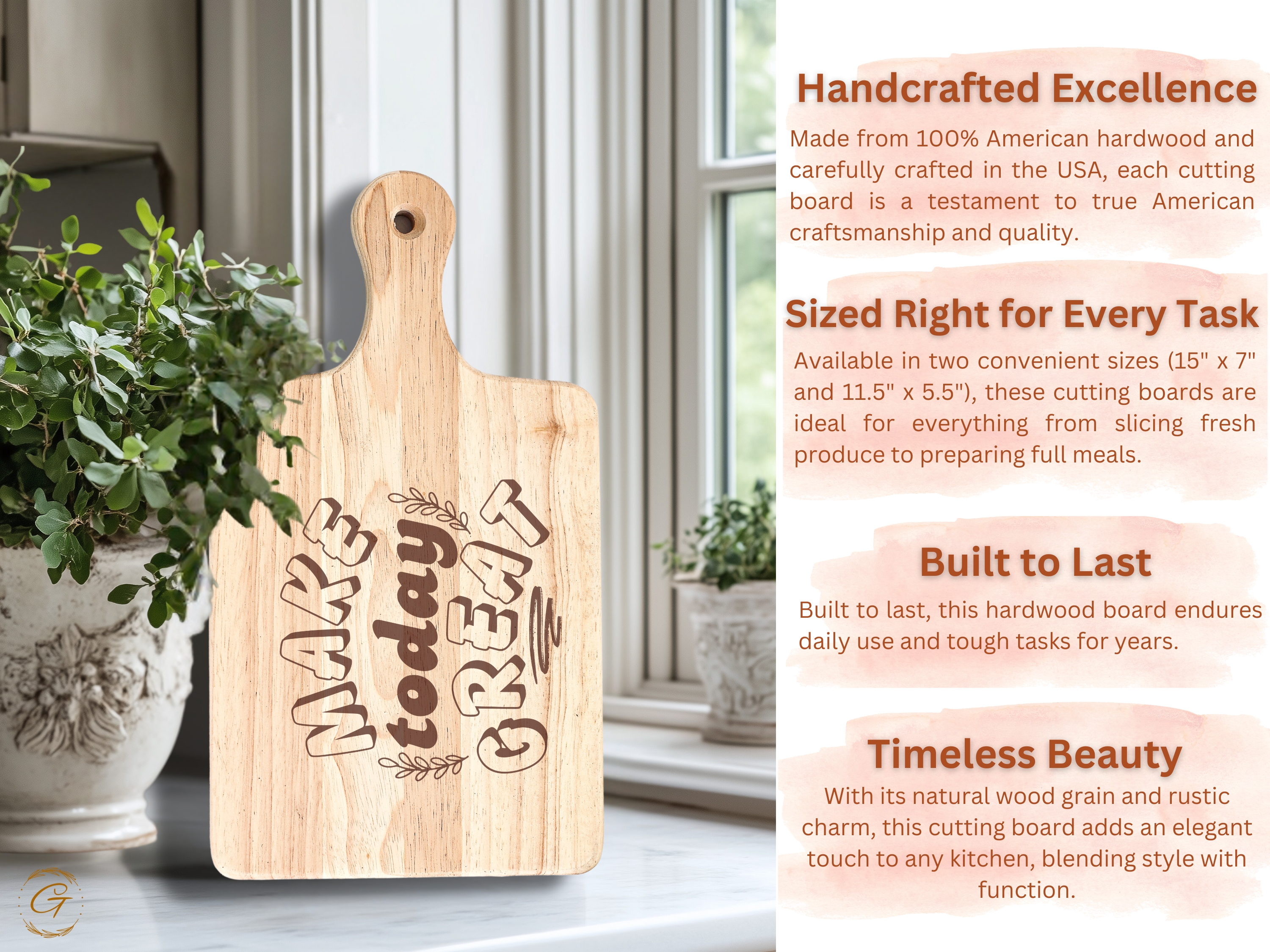 Make Today Great Hardwood Cutting Board