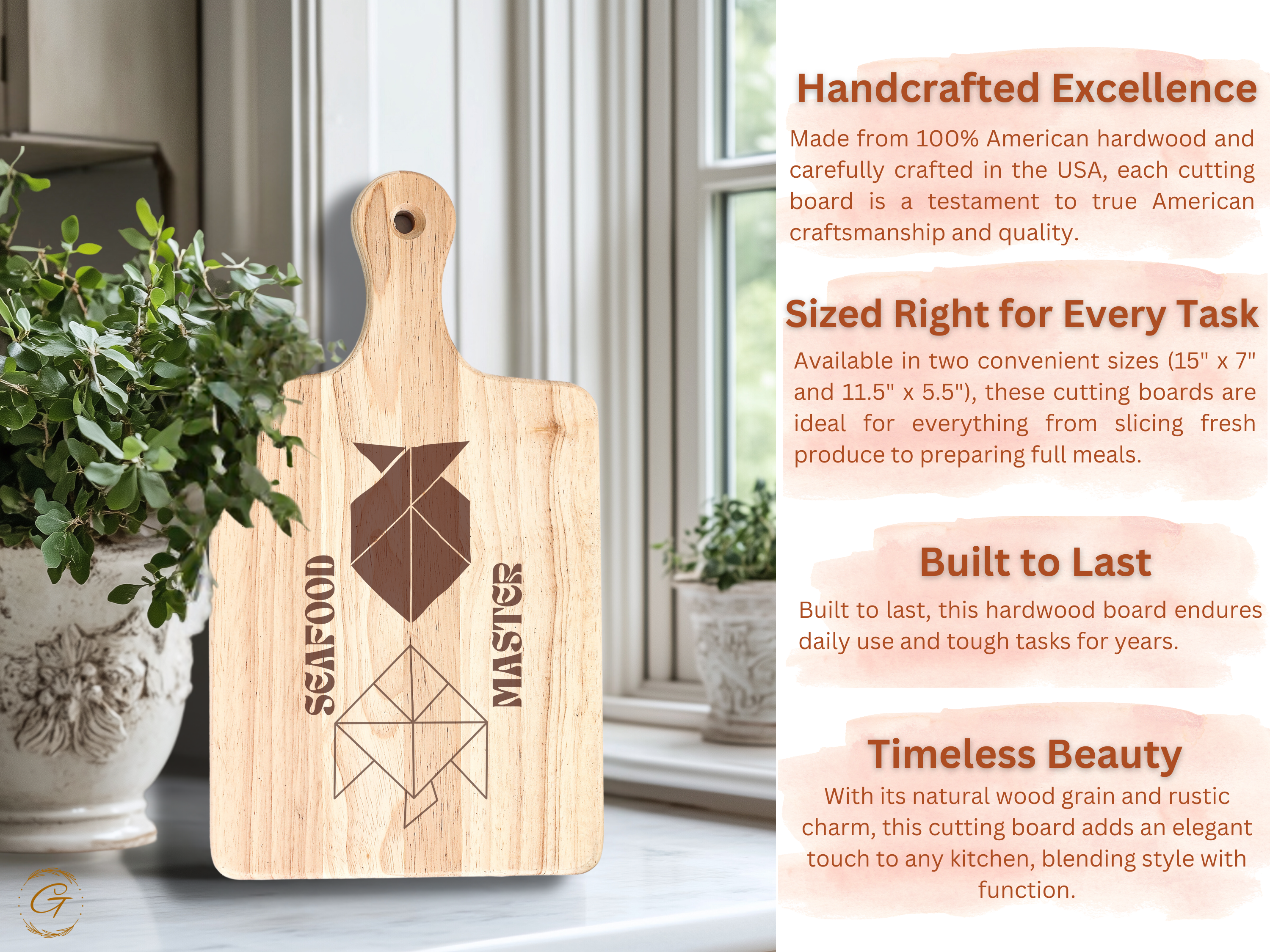 Seafood Master Hardwood Cutting Board