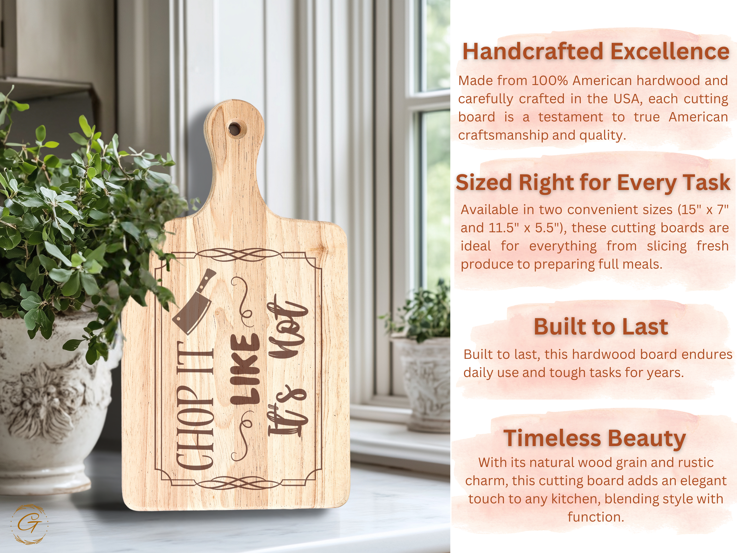 Chop It Like It's Hot Hardwood Cutting Board