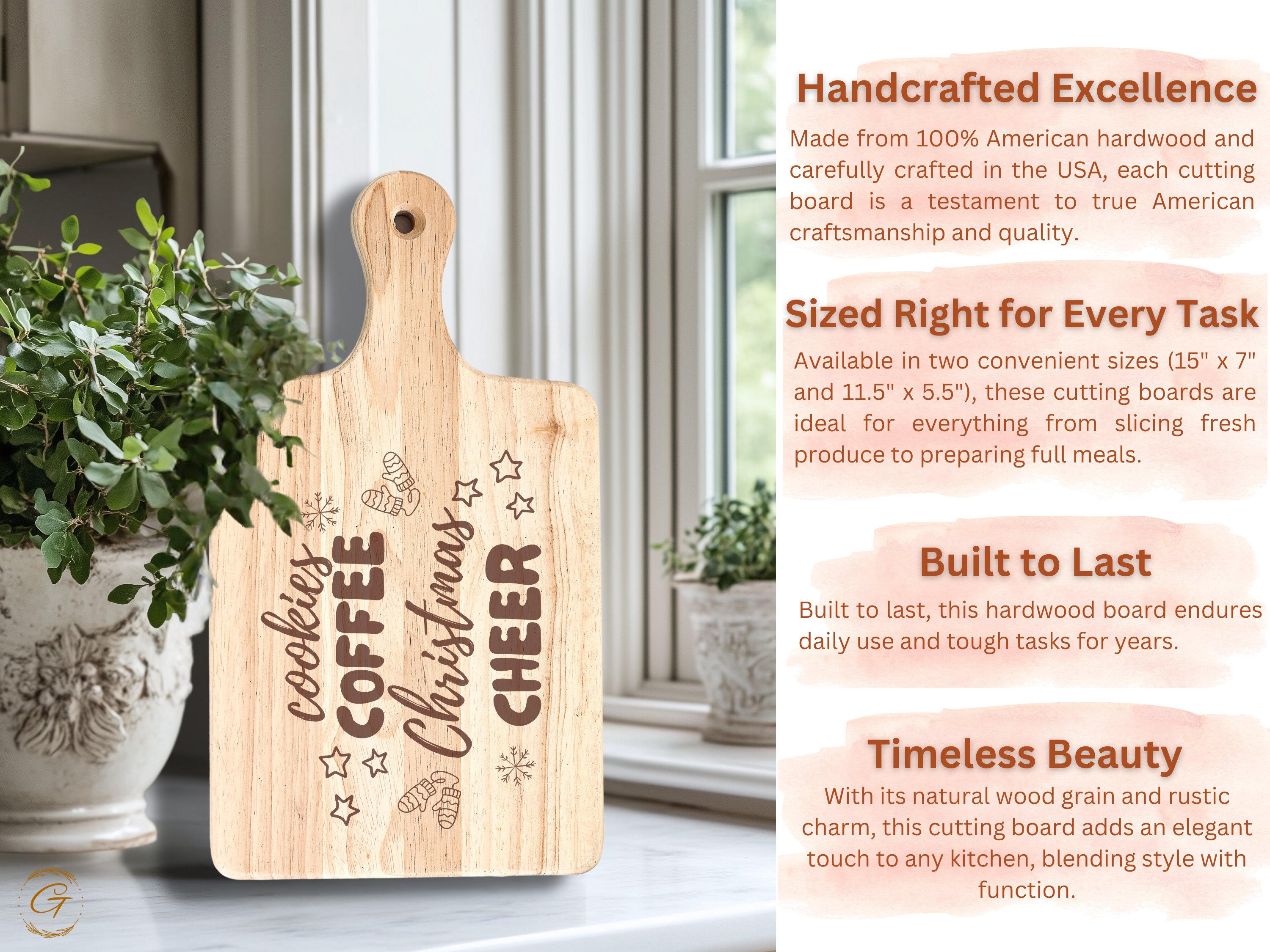 Cookies Coffee Christmas Cheer Cutting Board