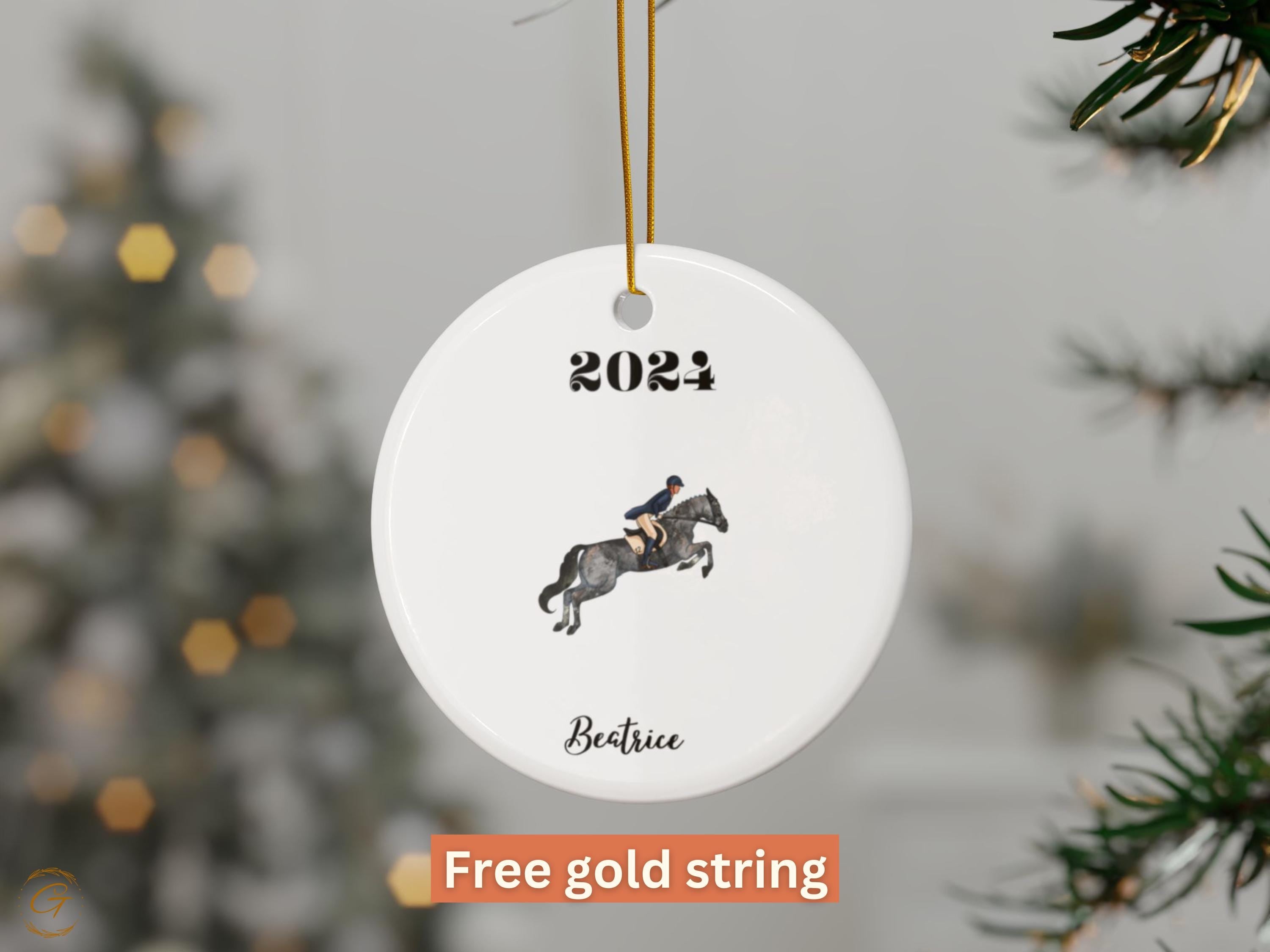 Custom Horse Rider Ornaments 2024 - Personalized Ornament with Name