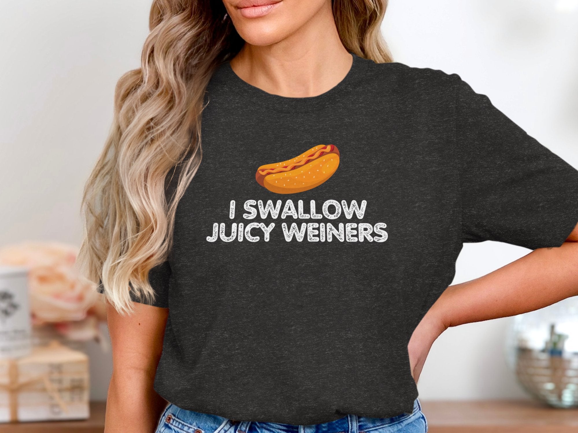 I Swallow Juicy Weiners Graphic Tees product