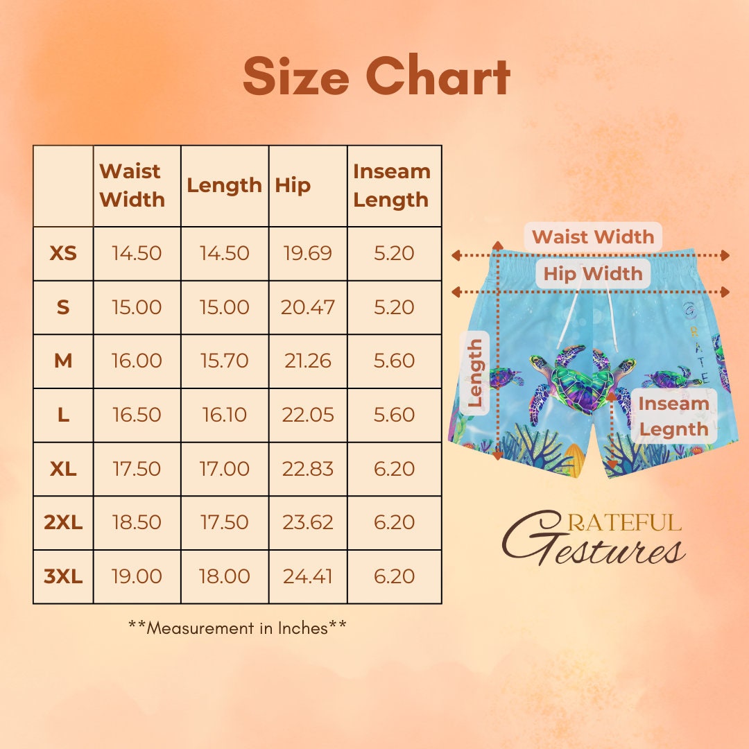 Turtles and Corals AOP Swim Trunks, Vibrant Beachwear for Summer, Perfect for Beach Days Great Summer Gift Ideal for Pool or Beach Gift Idea