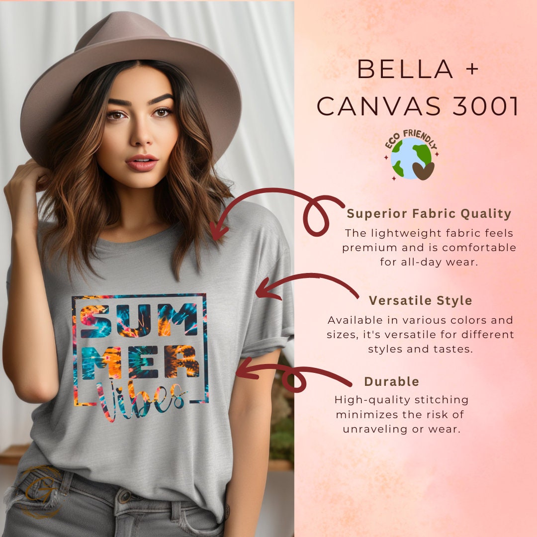Summer Vibes Graphic T-Shirt, Colorful Tie-Dye Print Tee