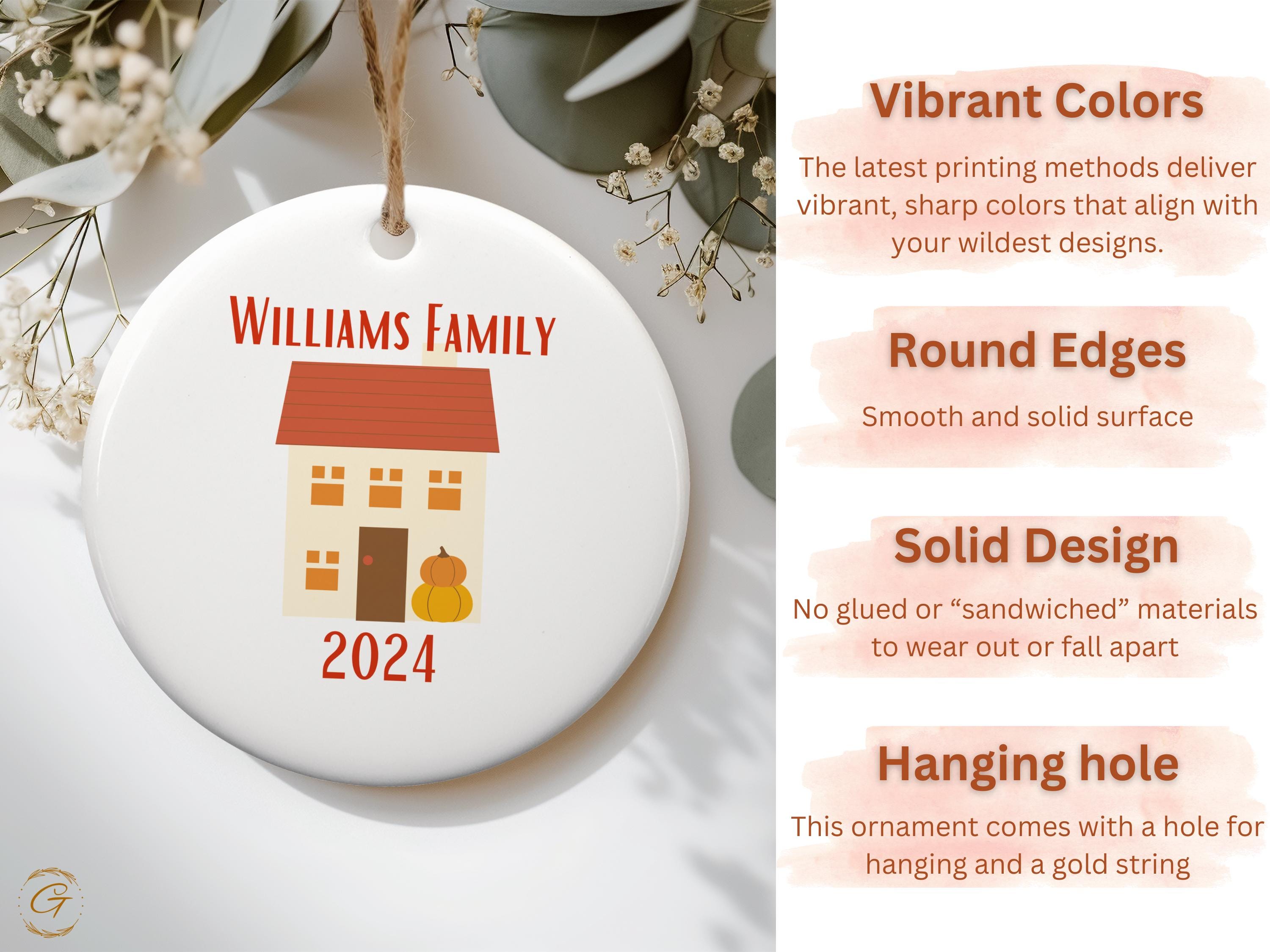Custom Family House Ornaments, Personalized Family Christmas Ornament 2024 , Home Decor Gifts for New Homeowners, Unique Holiday Decorations