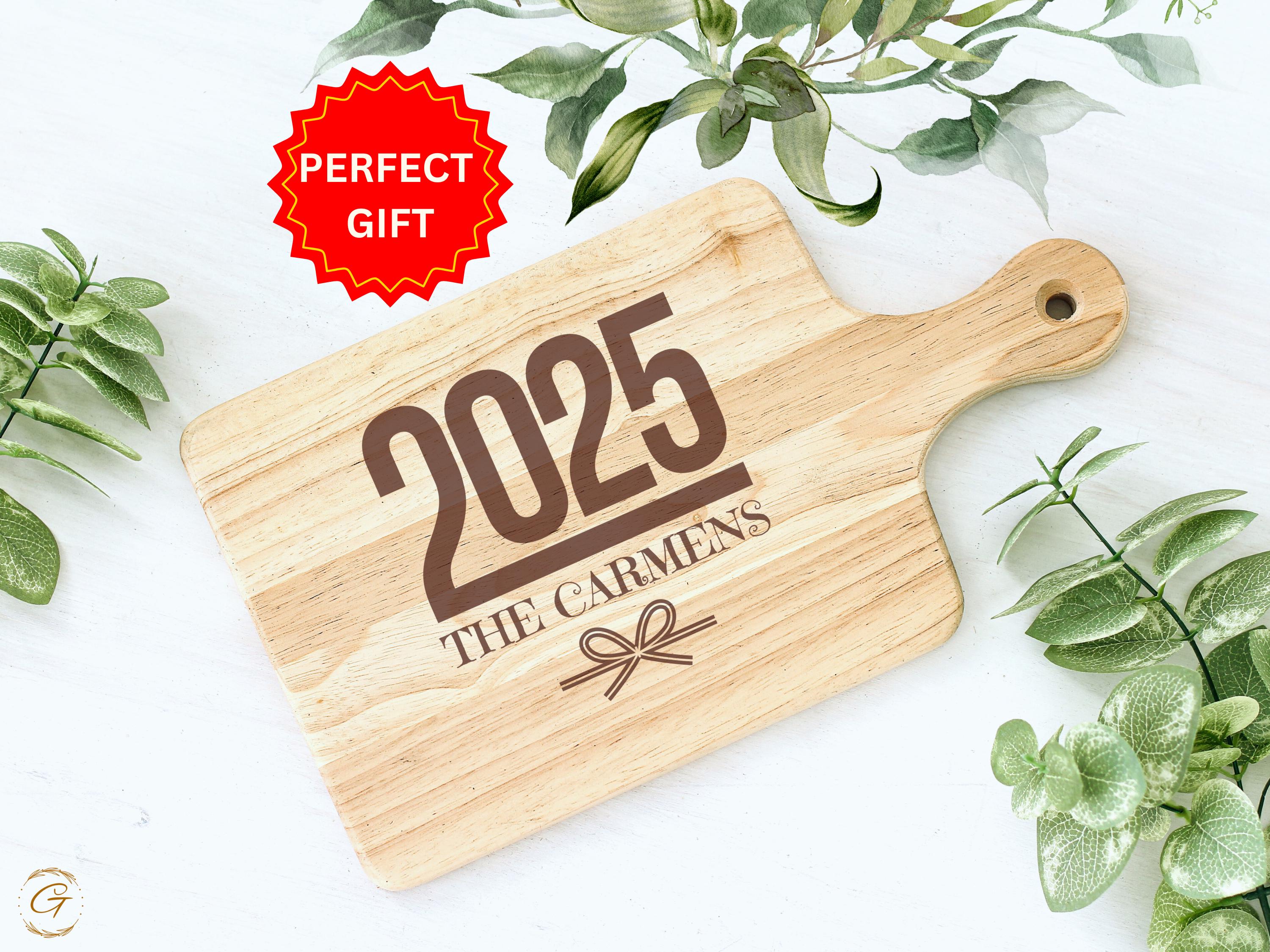 2025 Personalized Cutting Board, Custom Engraved Gift