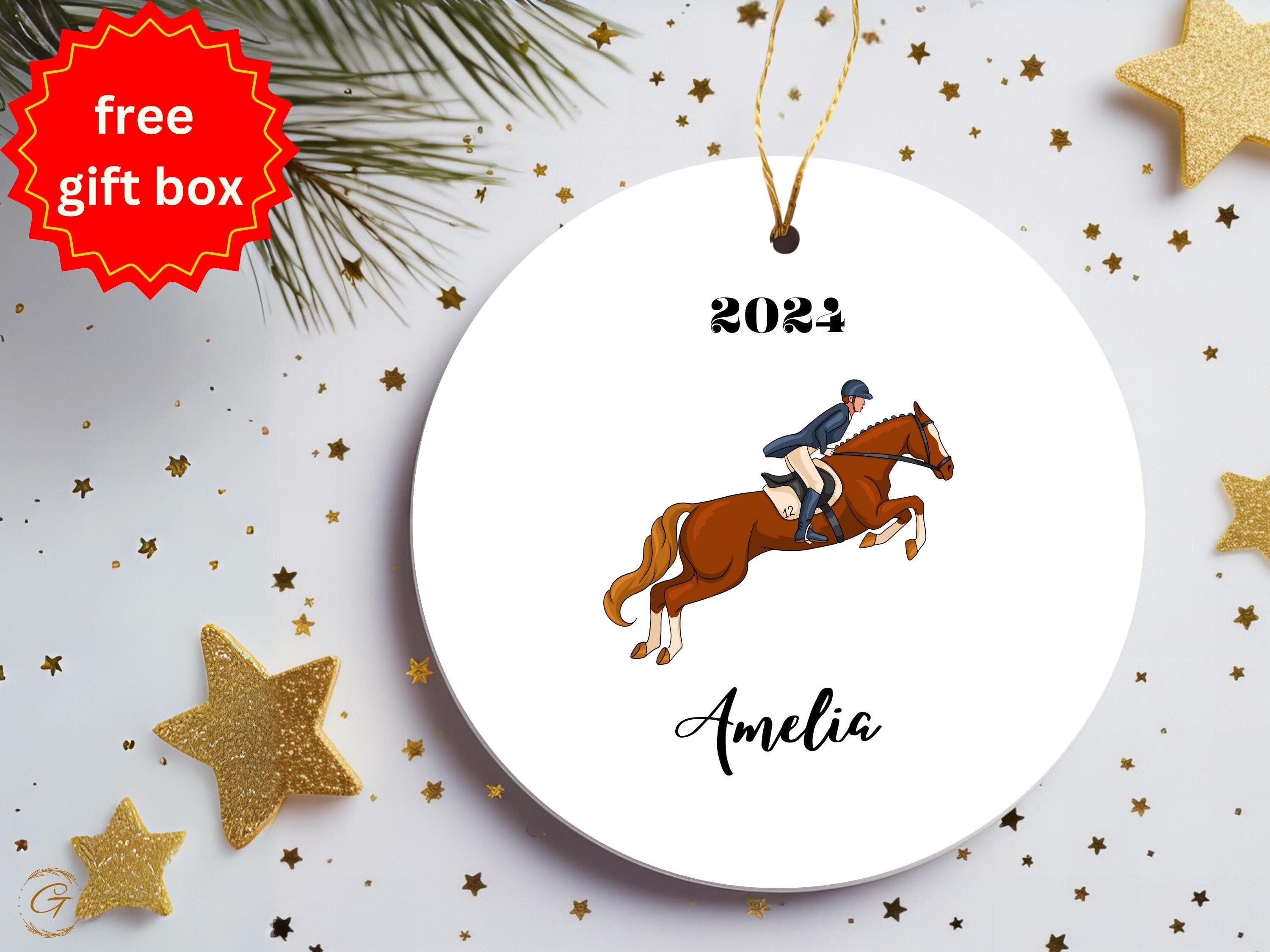 Personalized Equestrian Horse Rider Ornament, Personalized Horse Decor