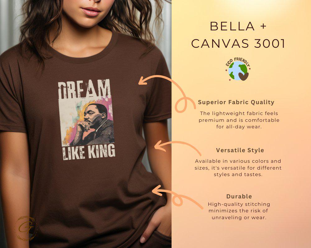 Dream Like King Graphic T-Shirt, Inspirational Quote Tee